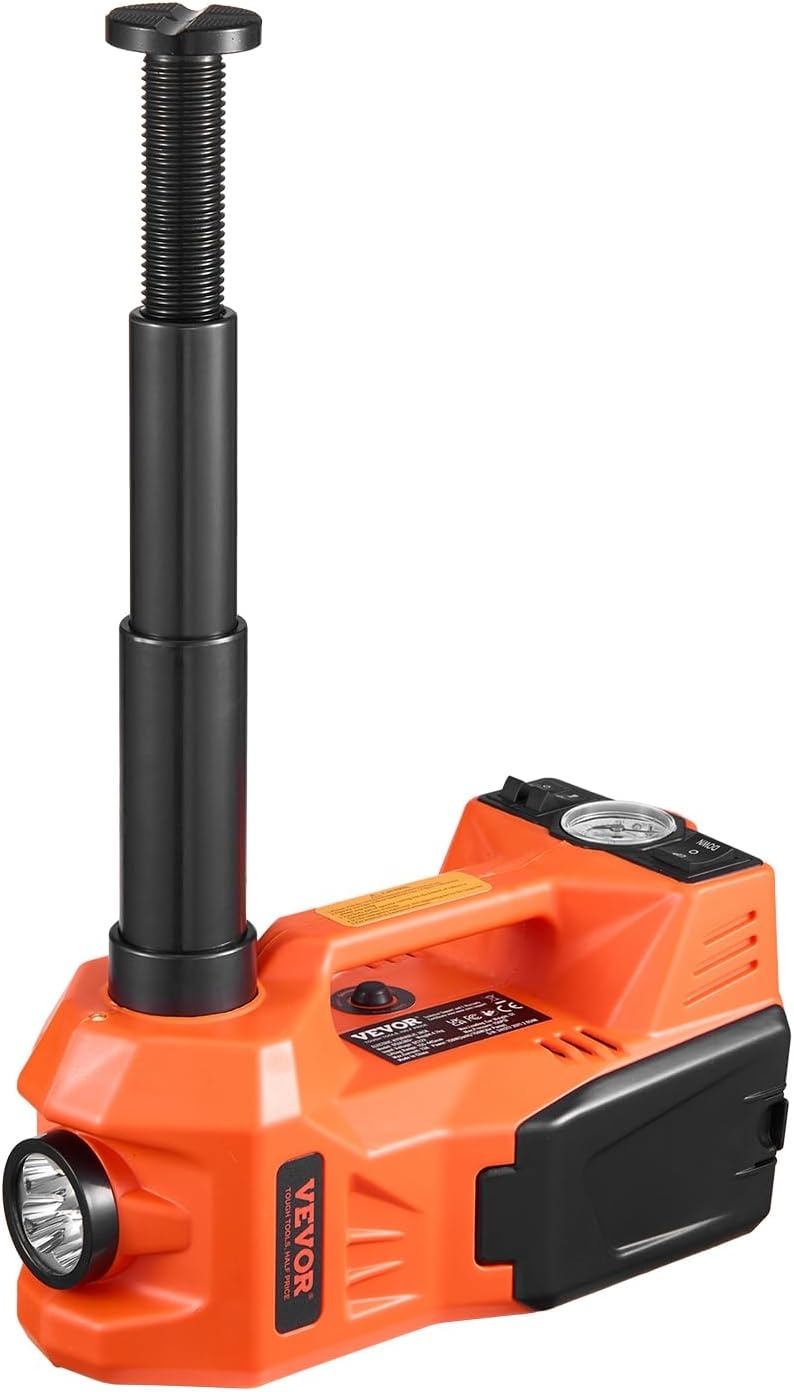image:imageVEVOR Electric Car Jack Cordless Remote Control 5 Tons 11000 lbs Electric Hydraulic Jack Kit 18V Battery with Electric Impact Wrench Tire Change Replacement with LED Light Portable Car Jack5T with Wrench Appearance Update