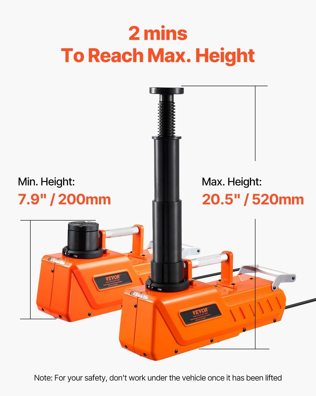 image:imageVEVOR Electric Car Jack Cordless Remote Control 5 Tons 11000 lbs Electric Hydraulic Jack Kit 18V Battery with Electric Impact Wrench Tire Change Replacement with LED Light Portable Car Jack15T