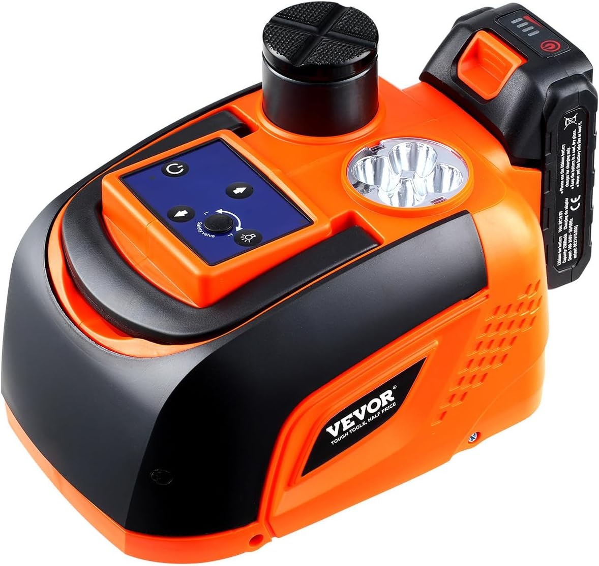 image:imageVEVOR Electric Car Jack Cordless Remote Control 5 Tons 11000 lbs Electric Hydraulic Jack Kit 18V Battery with Electric Impact Wrench Tire Change Replacement with LED Light Portable Car Jack5T Cordless Remote Battery1