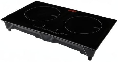 image:imageVEVOR Electric Cooktop 2 Burners 24 Induction Stove Top Builtin Magnetic Cooktop 1800W 9 Heating Level Multifunctional Burner LED Touch Screen wChild Lock amp OverTemperature Protection24in 2 Burners110V