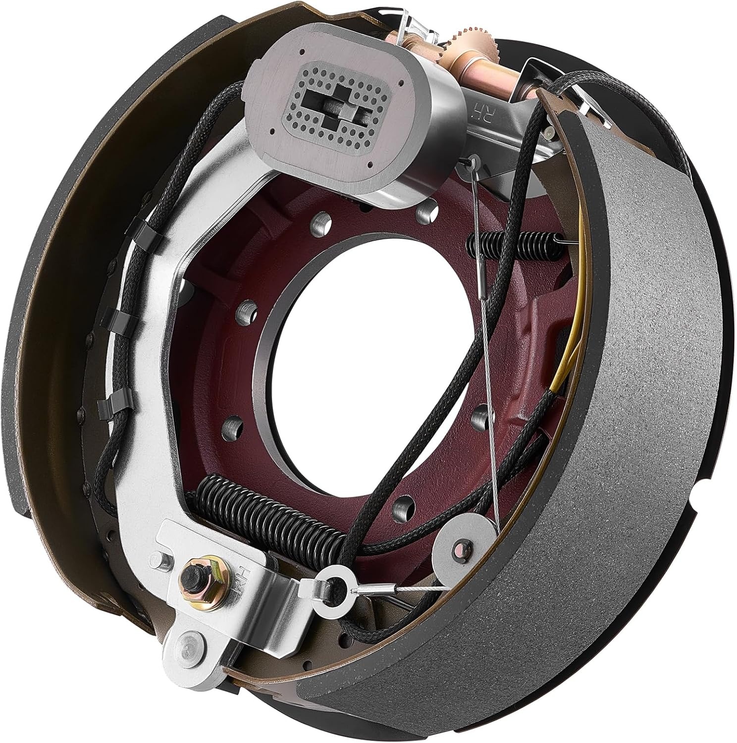 image:imageVEVOR Electric Trailer Brake Kit 1225 x 3375 Inch 1 Pair SelfAdjusting Electric Brakes Kit for 8000 lbs Trailer Axle Backing Plates for Braking System Part Replacement Fit for Trailers RVs1225 x 3375 Inch 10000lbs 4 Brakes