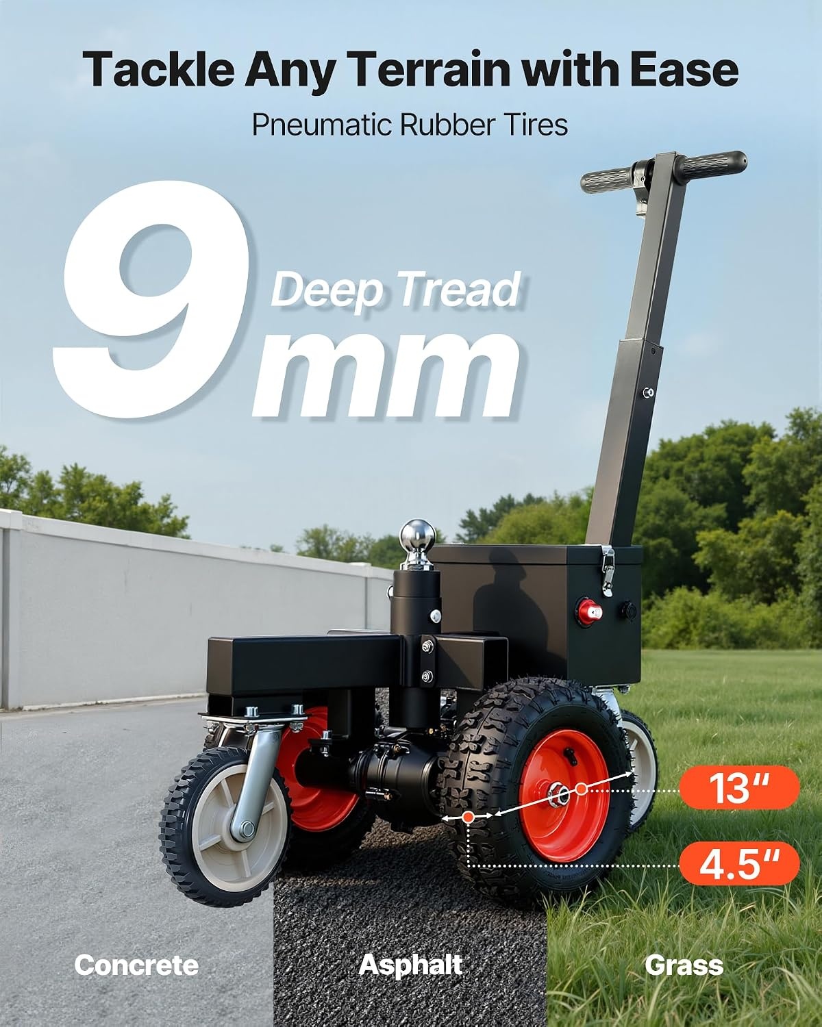 image:imageVEVOR Electric Trailer Dolly 3600 lbs Max Trailer Weight 600 lbs Max Tongue Weight DC 24V 800W Motorized Trailer Dolly with 2 amp 178 Inch Hitch Balls for RV Campers Cargo amp Utility Boat Trailers