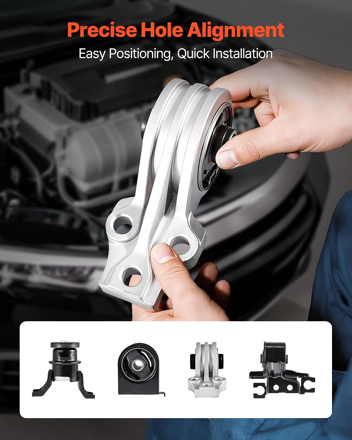 image:imageVEVOR Engine Motor Mount Set of 4 Compatible with 20092012 Ford Escape 25L L4 Replace OE A5446 A5481 A5412 A5441 Secure Support20132019 Ford Escape 20L