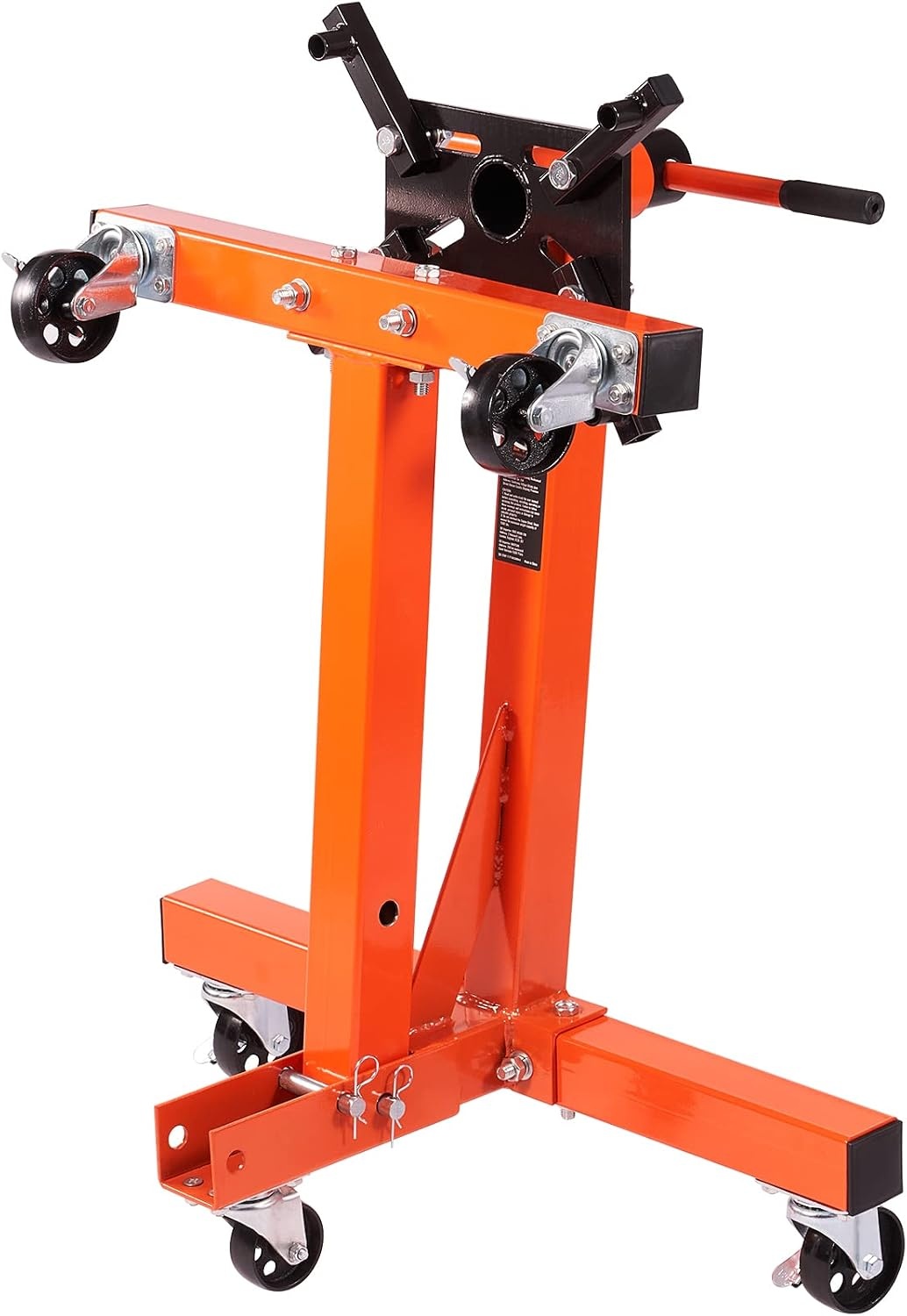image:imageVEVOR Engine Stand 1300 lbs 35 Ton Rotating Engine Motor Stand with 360 Degree Adjustable Head Cast Iron Motor Hoist Dolly 4Caster 4 Adjustable Arms for Vehicle Maintenance Auto Repair1500 lbs
