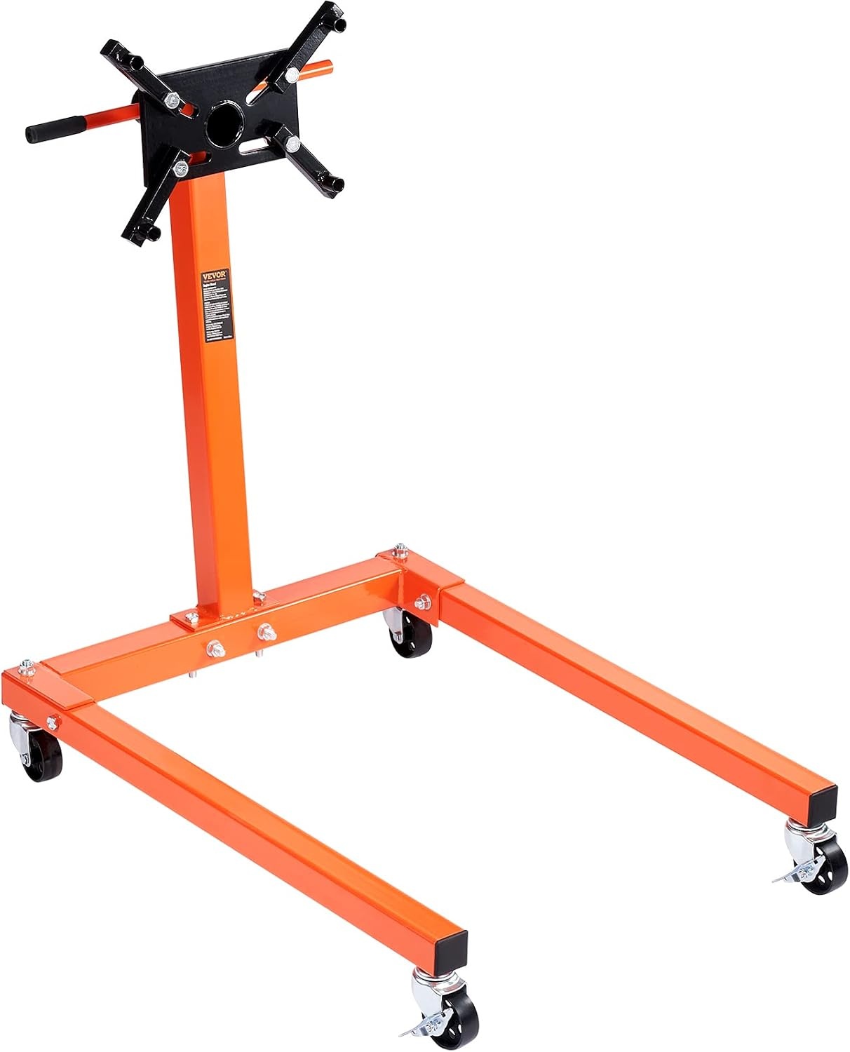 image:imageVEVOR Engine Stand 1300 lbs 35 Ton Rotating Engine Motor Stand with 360 Degree Adjustable Head Cast Iron Motor Hoist Dolly 4Caster 4 Adjustable Arms for Vehicle Maintenance Auto Repair1300 lbs