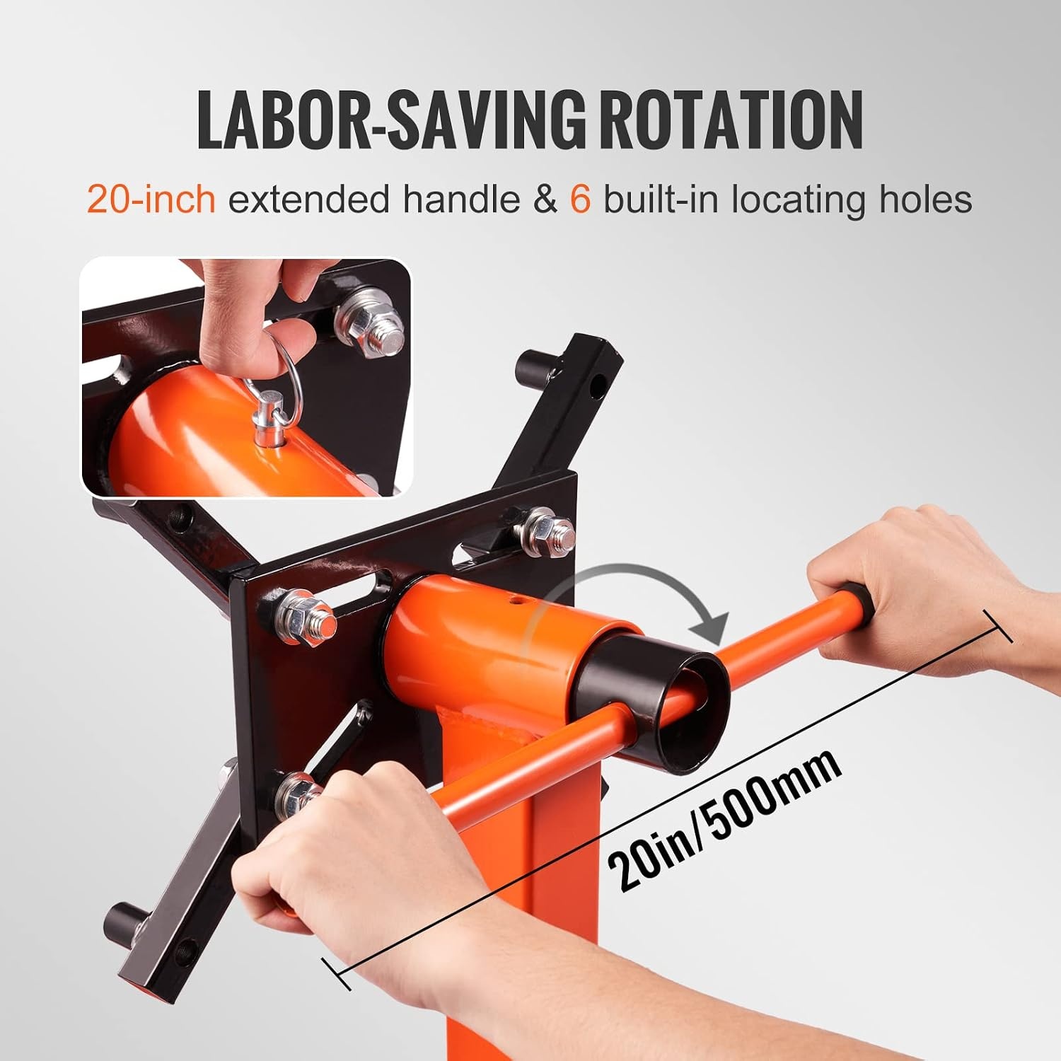 image:imageVEVOR Engine Stand 1300 lbs 35 Ton Rotating Engine Motor Stand with 360 Degree Adjustable Head Cast Iron Motor Hoist Dolly 4Caster 4 Adjustable Arms for Vehicle Maintenance Auto Repair1500 lbs