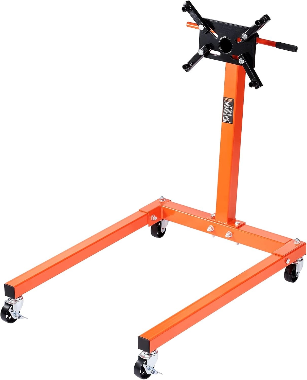 image:imageVEVOR Engine Stand 1300 lbs 35 Ton Rotating Engine Motor Stand with 360 Degree Adjustable Head Cast Iron Motor Hoist Dolly 4Caster 4 Adjustable Arms for Vehicle Maintenance Auto Repair1300 lbs