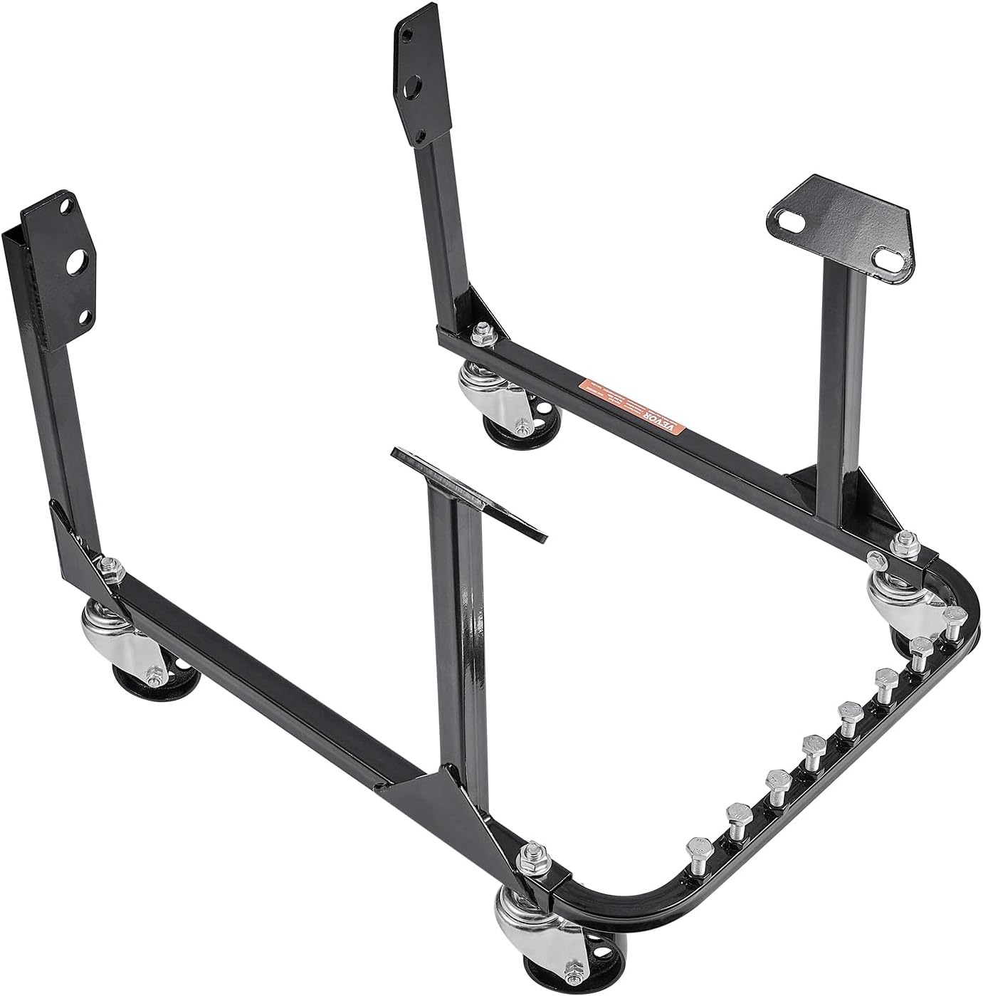 image:imageVEVOR Engine Stand 750 LBS Load Capacity Engine Motor Stand HeavyDuty Steel Motor Holder with 4 Swivel Casters and 4 Hook Positions Suitable for BBChevy and GEN1 SBChevy EnginesBlack