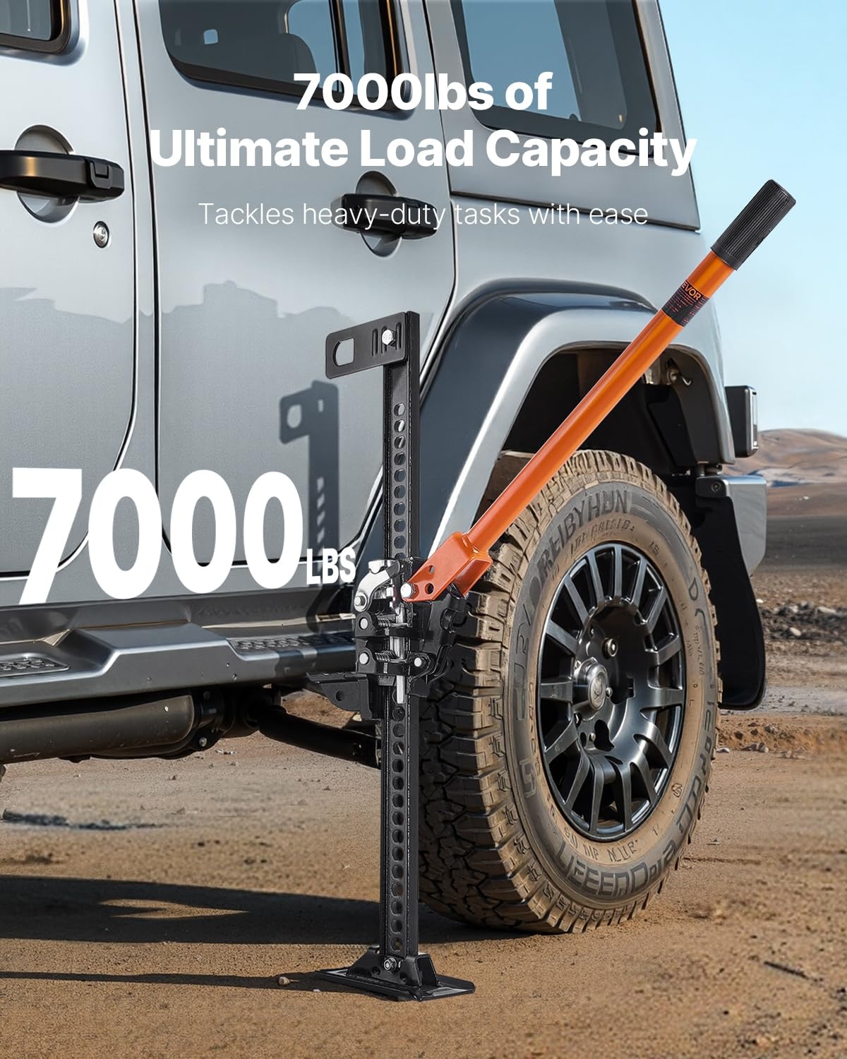 image:imageVEVOR Farm Jack 33 Utility High Lift Farm Jack 318 Ton 7000 lbs Capacity Ratcheting Off Road Utility Jacks HeavyDuty Lift Jacks with 51228 Lifting Range for Tractor Truck SUV36 inch
