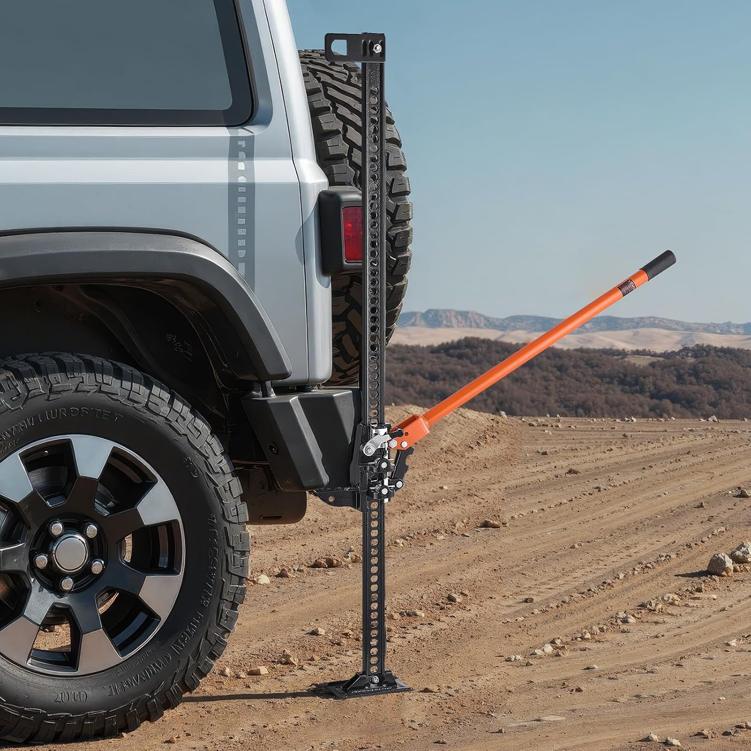 image:imageVEVOR Farm Jack 60inch 7000 lbs Capacity Ratcheting Off Road Jeep Jack for Tractor Truck SUV Bumper Lift Orange452 x 708 x 4822