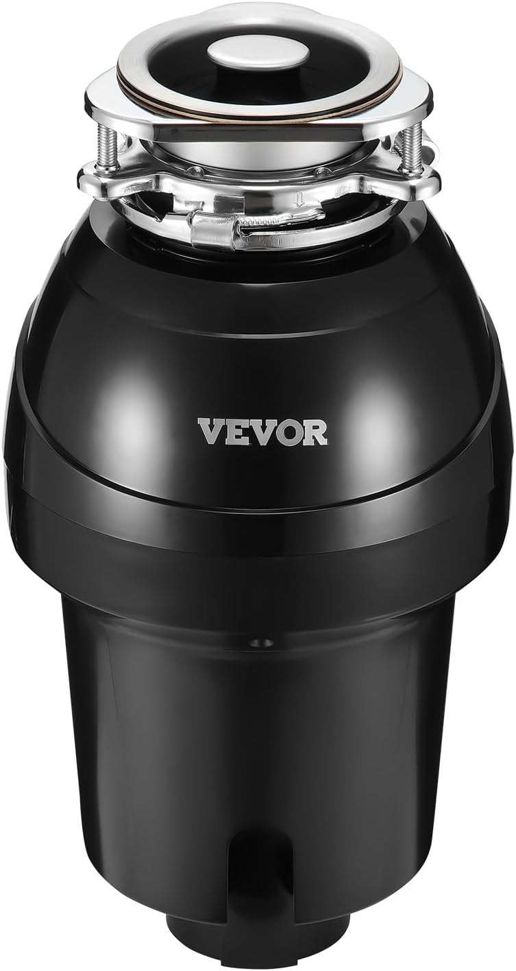 image:imageVEVOR Food Waste Garbage Disposal 34HP 1500RPM AC Motor Continuous Feed Kitchen Sink Garbage Disposer 3Bolt Mount Food Waste Grinding System with Splash Guard amp Power Cord for Kitchens125HP 3360RPM