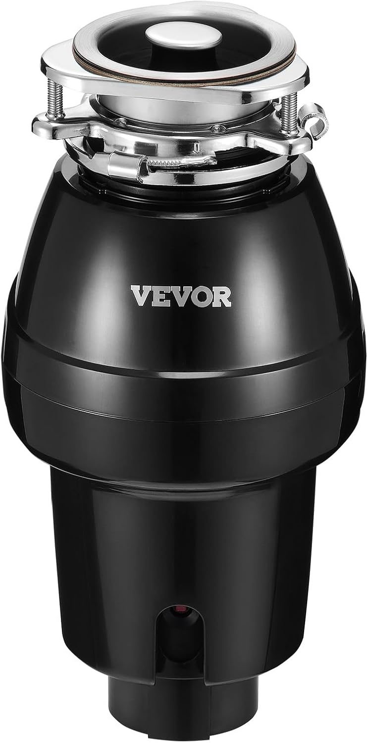 image:imageVEVOR Food Waste Garbage Disposal 34HP 1500RPM AC Motor Continuous Feed Kitchen Sink Garbage Disposer 3Bolt Mount Food Waste Grinding System with Splash Guard amp Power Cord for Kitchens12 HP 3450RPM
