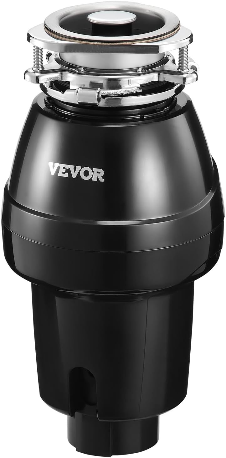 image:imageVEVOR Food Waste Garbage Disposal 34HP 1500RPM AC Motor Continuous Feed Kitchen Sink Garbage Disposer 3Bolt Mount Food Waste Grinding System with Splash Guard amp Power Cord for Kitchens12 HP 3450RPM