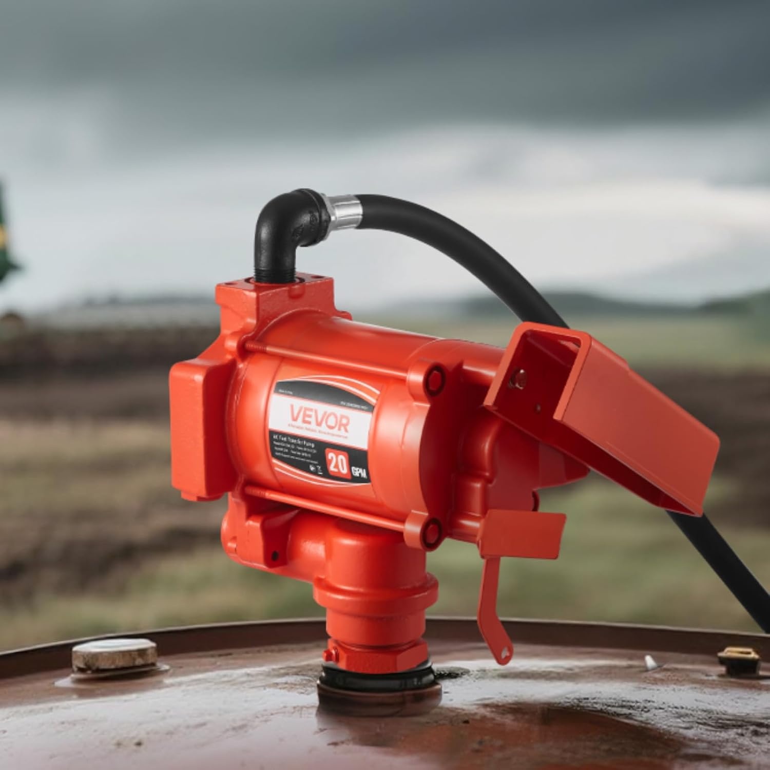 image:imageVEVOR Fuel Transfer Pump 110V 15 GPM 57 Lmin AC Electric Oil Transfer Pump 8 ft24 m Max Suction Lift 37 ft1128 m Max Lift Overheat Protection for Gasoline Diesel Kerosene Biodiesel Ethanol110V 20GPM with Accessories