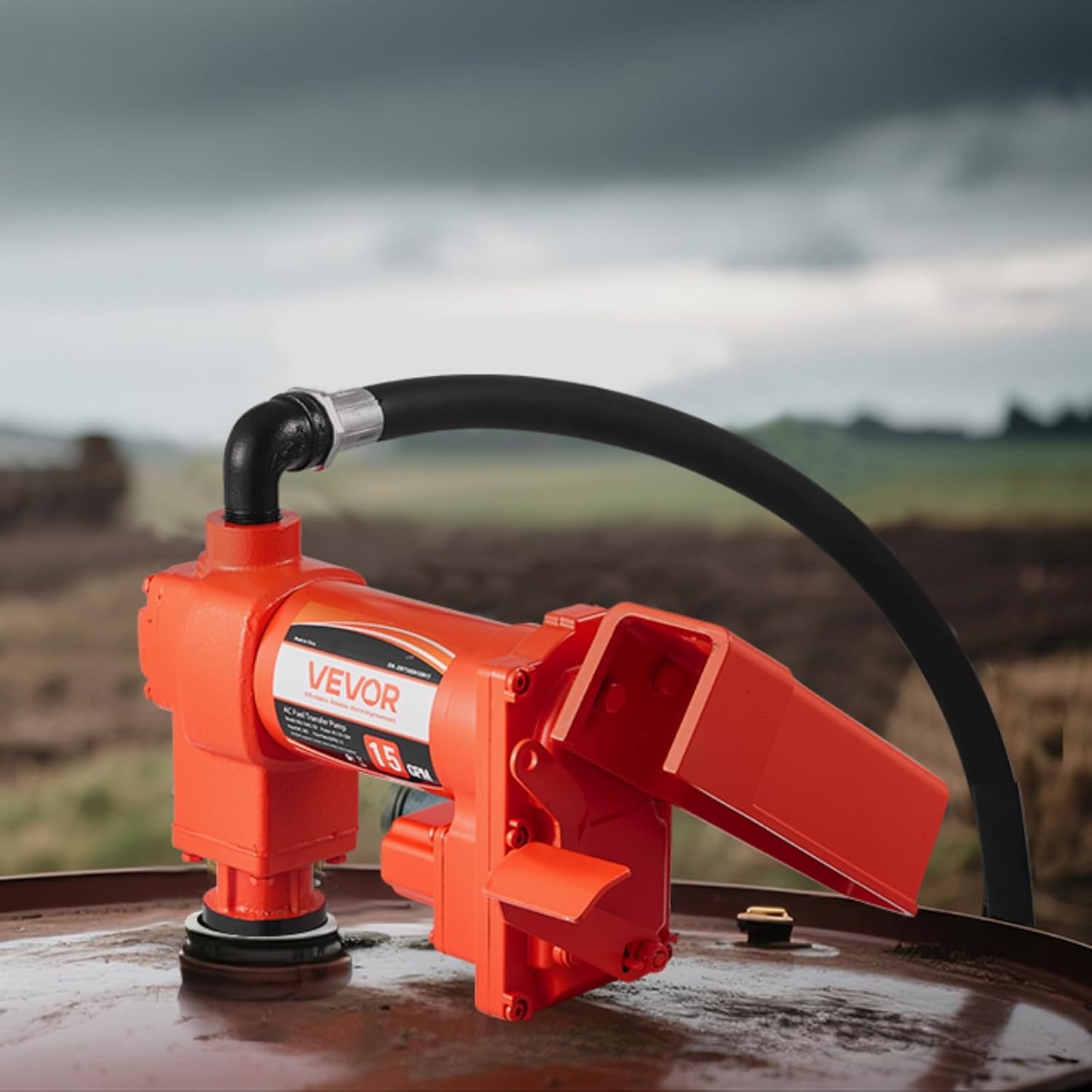 image:imageVEVOR Fuel Transfer Pump 110V 15 GPM 57 Lmin AC Electric Oil Transfer Pump 8 ft24 m Max Suction Lift 37 ft1128 m Max Lift Overheat Protection for Gasoline Diesel Kerosene Biodiesel Ethanol110V 15GPM without Accessories