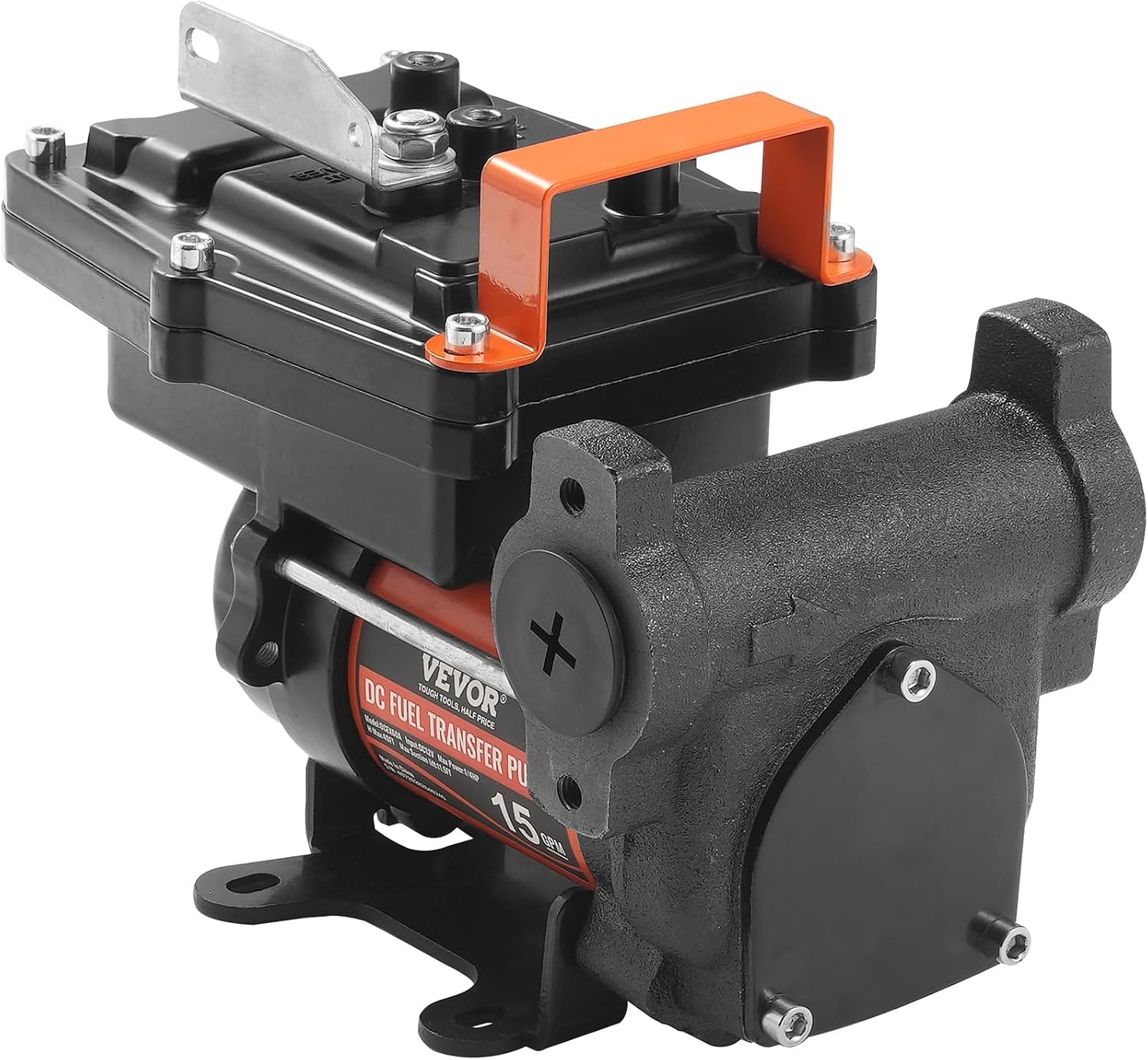 image:imageVEVOR Fuel Transfer Pump 12V DC 15 GPM 14 HP Portable Electric Diesel Transfer Pump with Auto ShutOff Fuel Nozzle Long Inlet amp Outlet Hose for Gasoline Diesel Kerosene Methanol Blends
