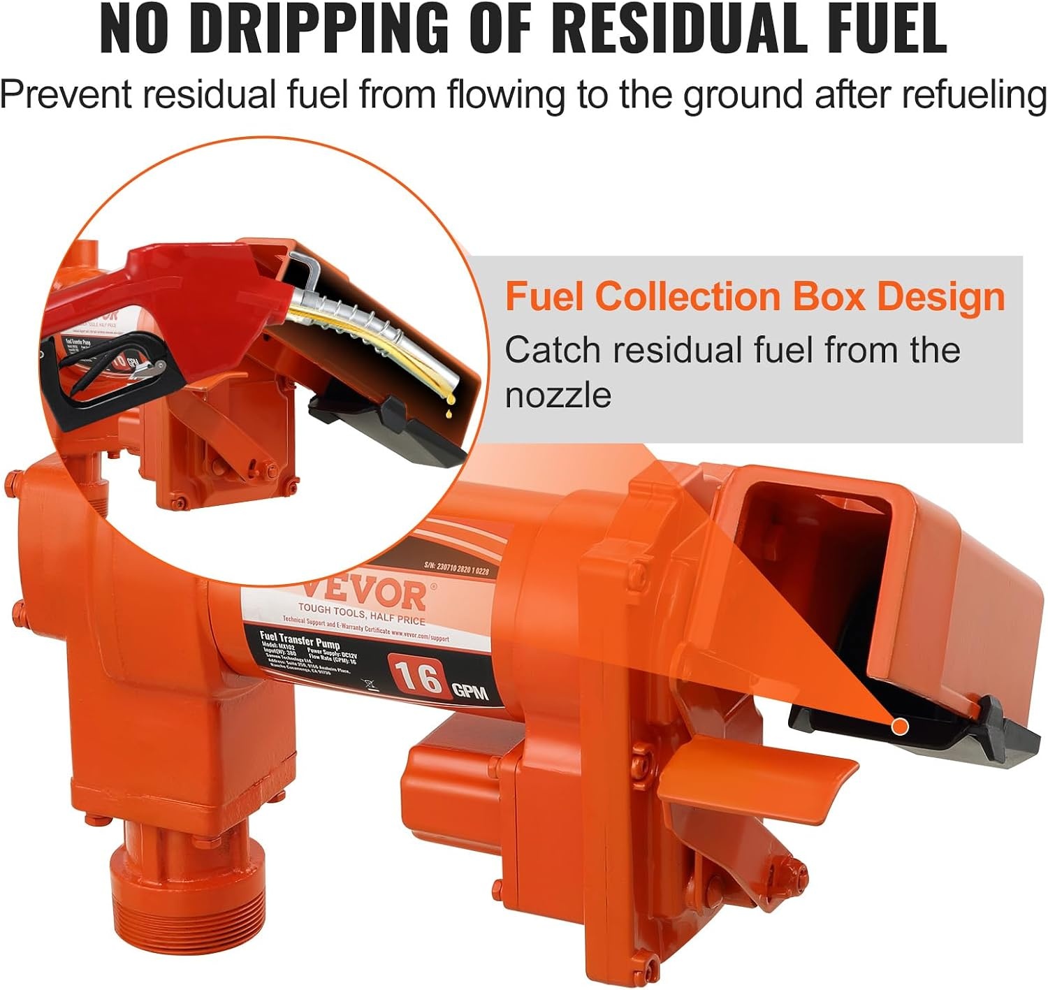 image:imageVEVOR Fuel Transfer Pump 12V DC 20 GPM 14 HP Gasoline Extractor Pump with Automatic Nozzle Discharge Hose amp Suction Pipe for Gasoline Diesel Kerosene Ethanol amp Methanol Blends and Biodiesel12V 16GPM with Accessories