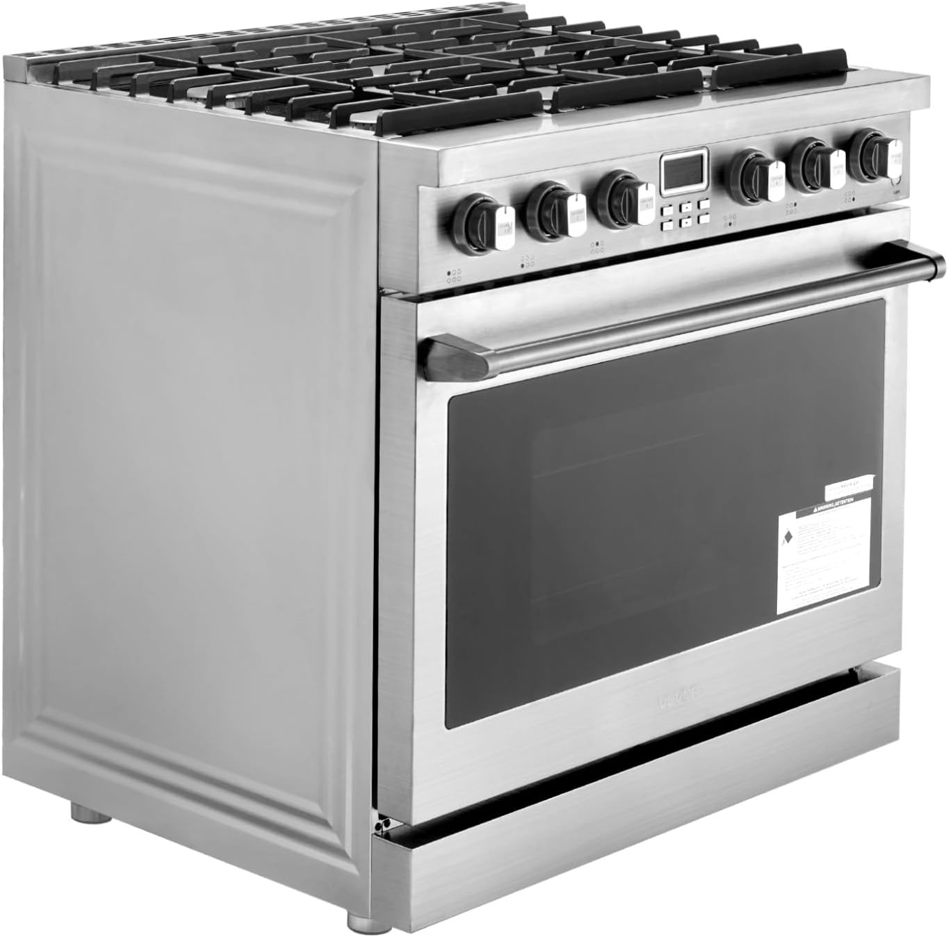 image:imageVEVOR Gas Range Oven 36 Inches Width Freestanding Stainless Steel Stove and Oven with 6 Sealed Cooktop Burners Easy Reach Racks Halogen Light 60 Cu Ft Capacity for Home Apartment Kitchen36 Inches Width6 Burners6 Cu FtOven