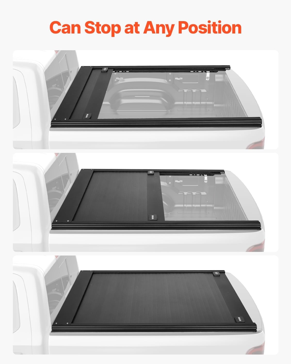 image:imageVEVOR Hard TriFold Truck Bed Tonneau Cover Compatible with 20192025 Dodge Ram 1500 56 ft 674 in Bed Waterproof LowProfile Hard Folding Truck Tonneau Cover with Aluminum Alloy Support Bar57ft
