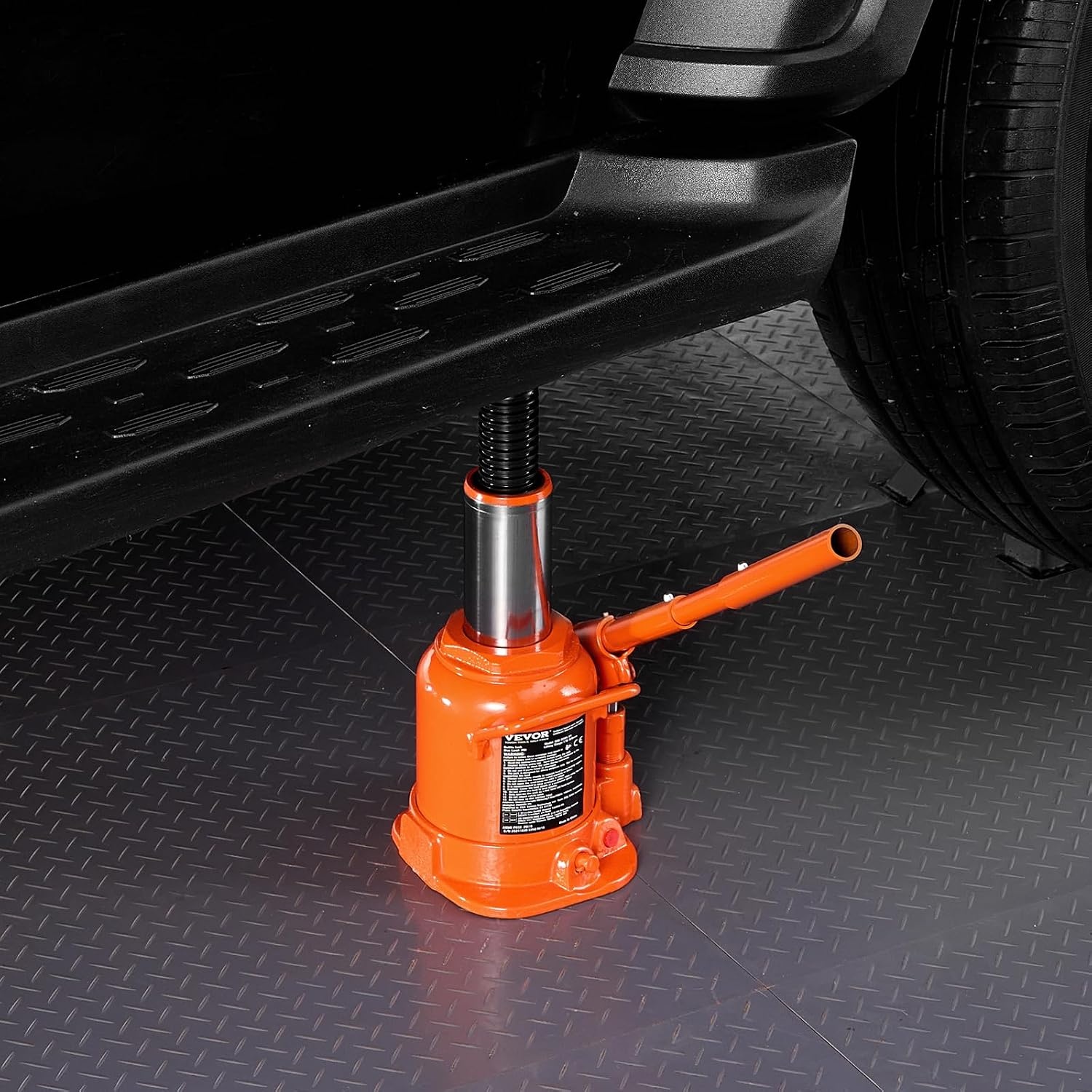 image:imageVEVOR Hydraulic Bottle Jack 20 Ton44092 lbs Low Profile Welded Bottle Jack with 669126 Lifting Range amp 3Section Long Handle for Car Pickup Truck RV Auto Repair Industrial Engineering20T