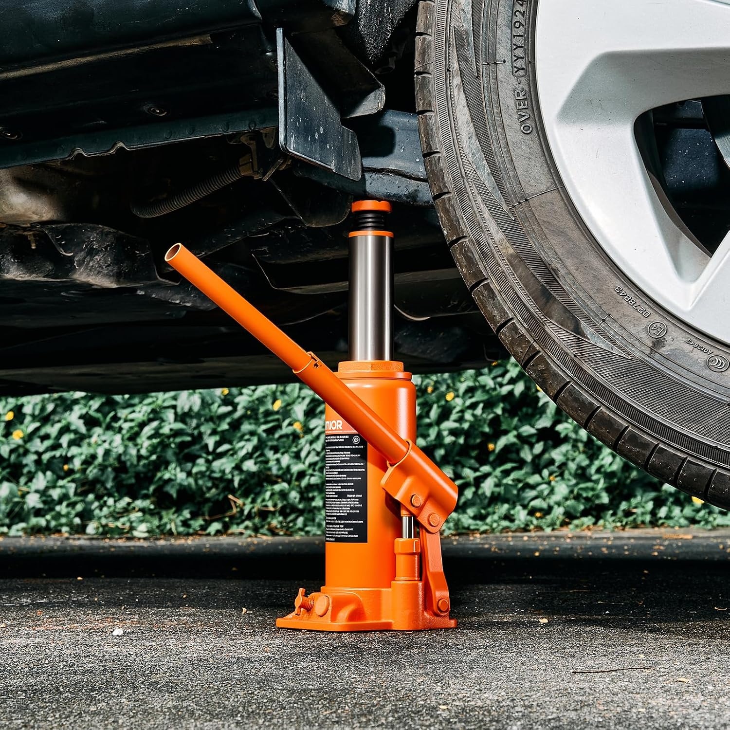 image:imageVEVOR Hydraulic Bottle Jack 30 Ton66138 lbs Welded Bottle Jack with 11221866 Lifting Range amp 3Section Long Handle for Car Pickup Truck RV Auto Repair Industrial Engineering10T