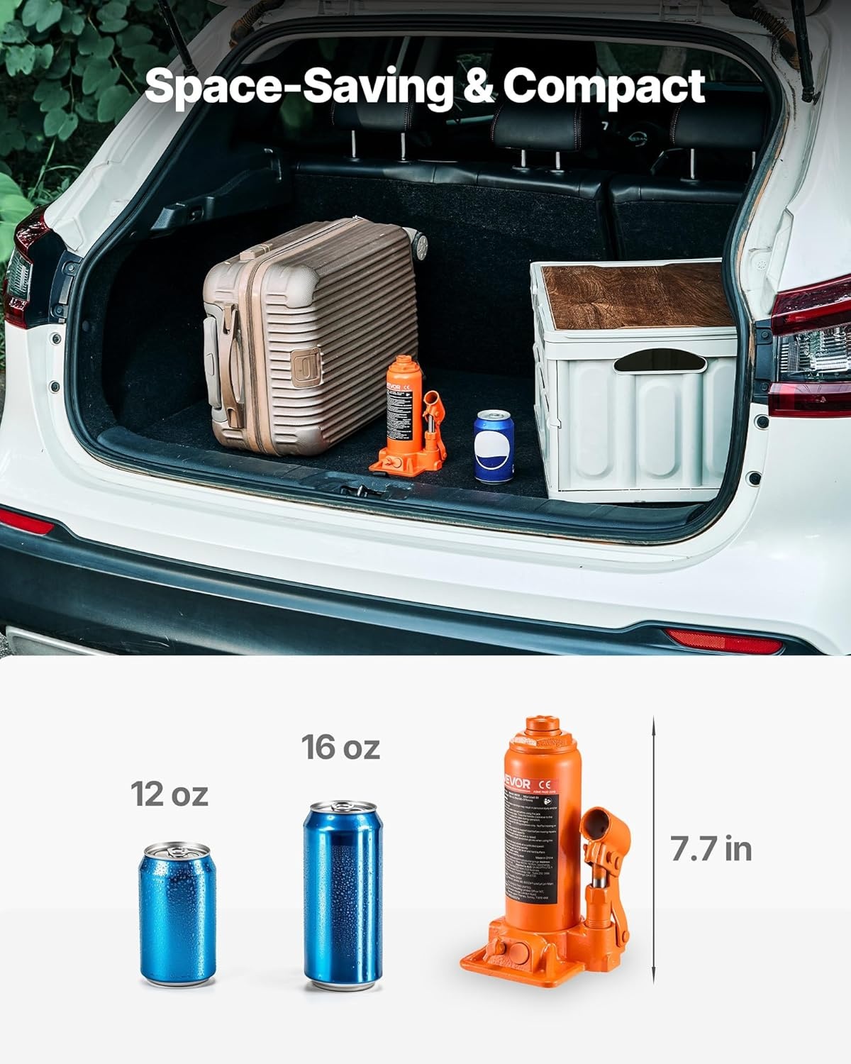 image:imageVEVOR Hydraulic Bottle Jack 30 Ton66138 lbs Welded Bottle Jack with 11221866 Lifting Range amp 3Section Long Handle for Car Pickup Truck RV Auto Repair Industrial Engineering6T