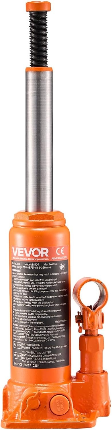 image:imageVEVOR Hydraulic Bottle Jack 30 Ton66138 lbs Welded Bottle Jack with 11221866 Lifting Range amp 3Section Long Handle for Car Pickup Truck RV Auto Repair Industrial Engineering4T