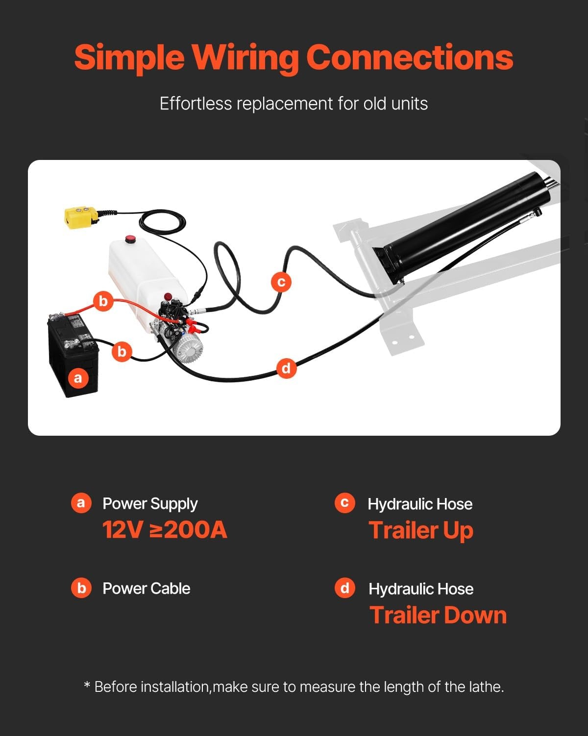 image:imageVEVOR Hydraulic Dump Lift Kit 17600 lb8 T Dump Trailer Hydraulic Scissor Hoist Kit Standard Kit Hydraulic Dump Bed Kit with 12V Hydraulic Pump Unit Suitable for Scissor Lift Dump Trailers Trucks429 x 240 x 100