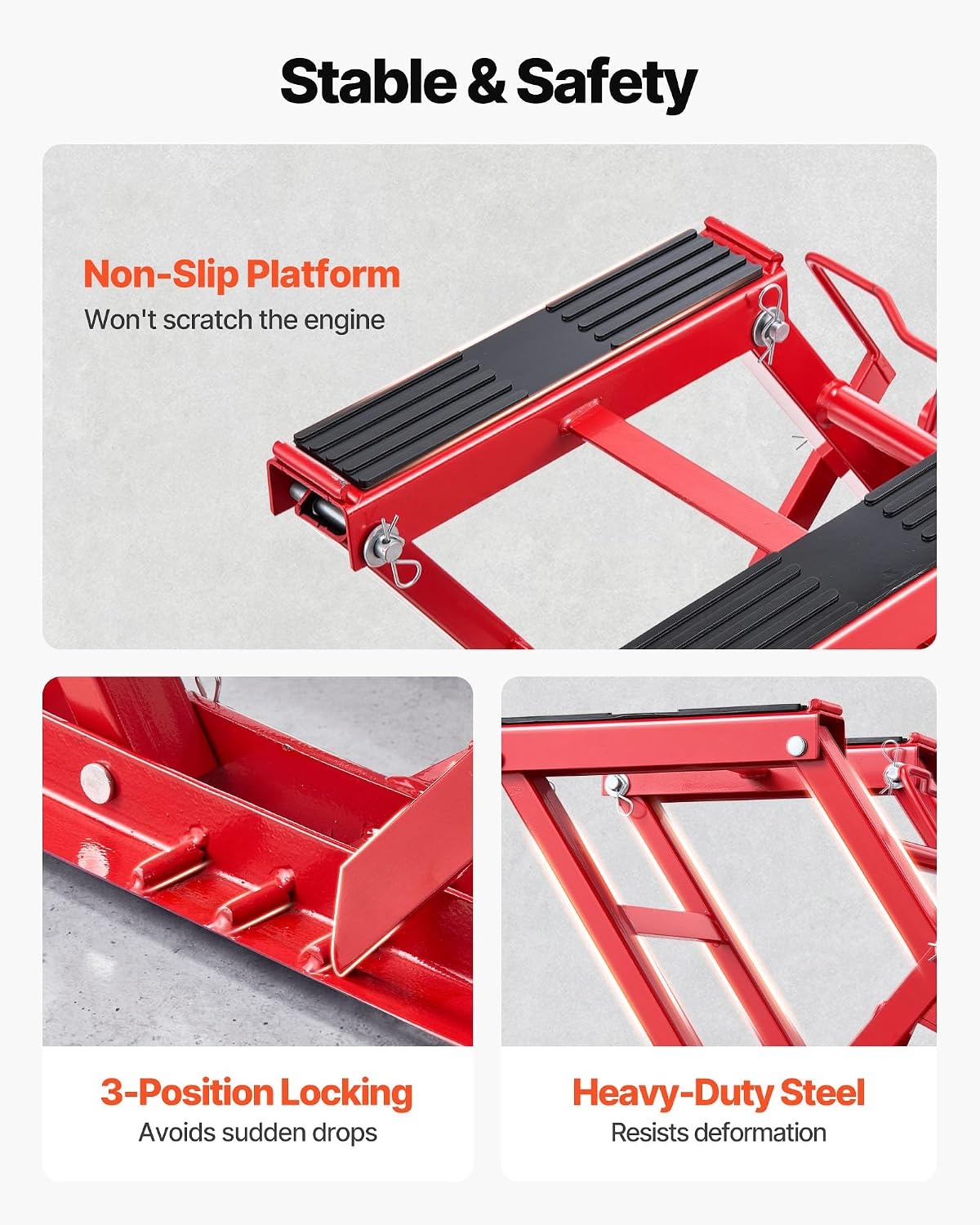 image:imageVEVOR Hydraulic Motorcycle Lift Jack 1500 LBS Capacity ATV Scissor Lift Jack Portable Motorcycle Lift Table with 4 Wheels Hydraulic FootOperated Hoist Stand for Motorcycle ATV UTV Powersports Portable Motorcycle Lift Table with 4 Wheels Hydraulic FootOperated Hoist Stand for ATV UTV PowersportsRed