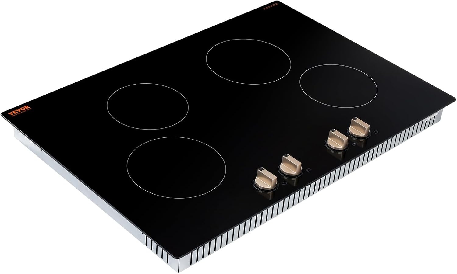 image:imageVEVOR Induction Cooktop 4 Burner 6600W Electric Countertop Burner Knob Control Builtin Stove Induction Cooktop with 12 Temperature Settings Glass Surface Auto ShutOff30in 4burnersknob control