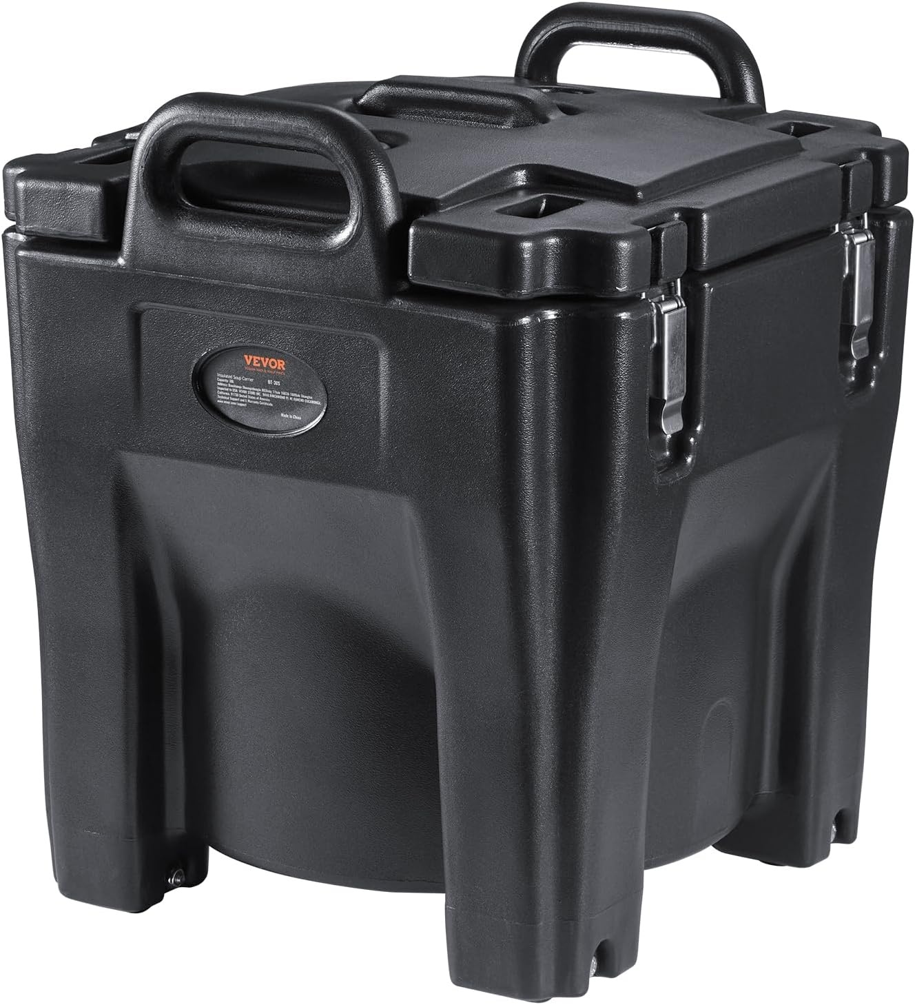 image:imageVEVOR Insulated Food Pan Carrier 127 Qt Hot Box for Catering LLDPE Food Box Carrier wDouble Buckles Front Loading Food Warmer wHandles End Loader wWheels for Restaurant Canteen etc BlackBlack