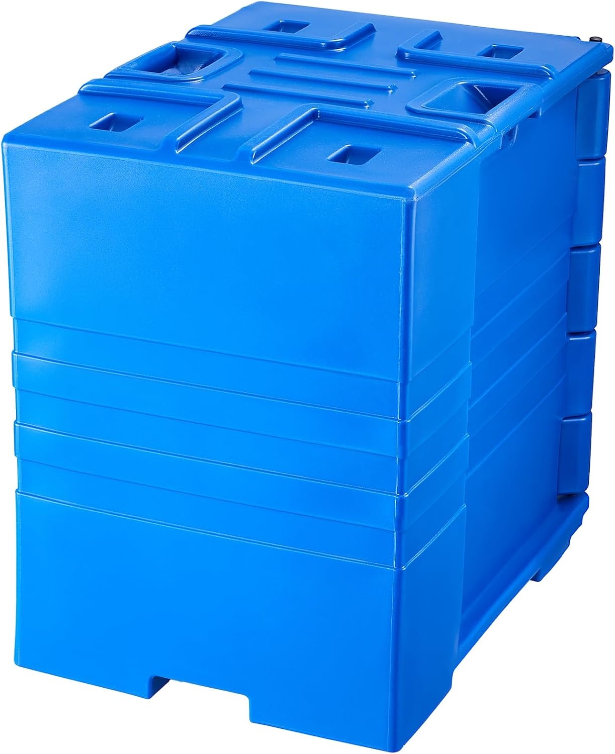 image:imageVEVOR Insulated Food Pan Carrier 127 Qt Hot Box for Catering LLDPE Food Box Carrier wDouble Buckles Front Loading Food Warmer wHandles End Loader wWheels for Restaurant Canteen etc BlackBlue