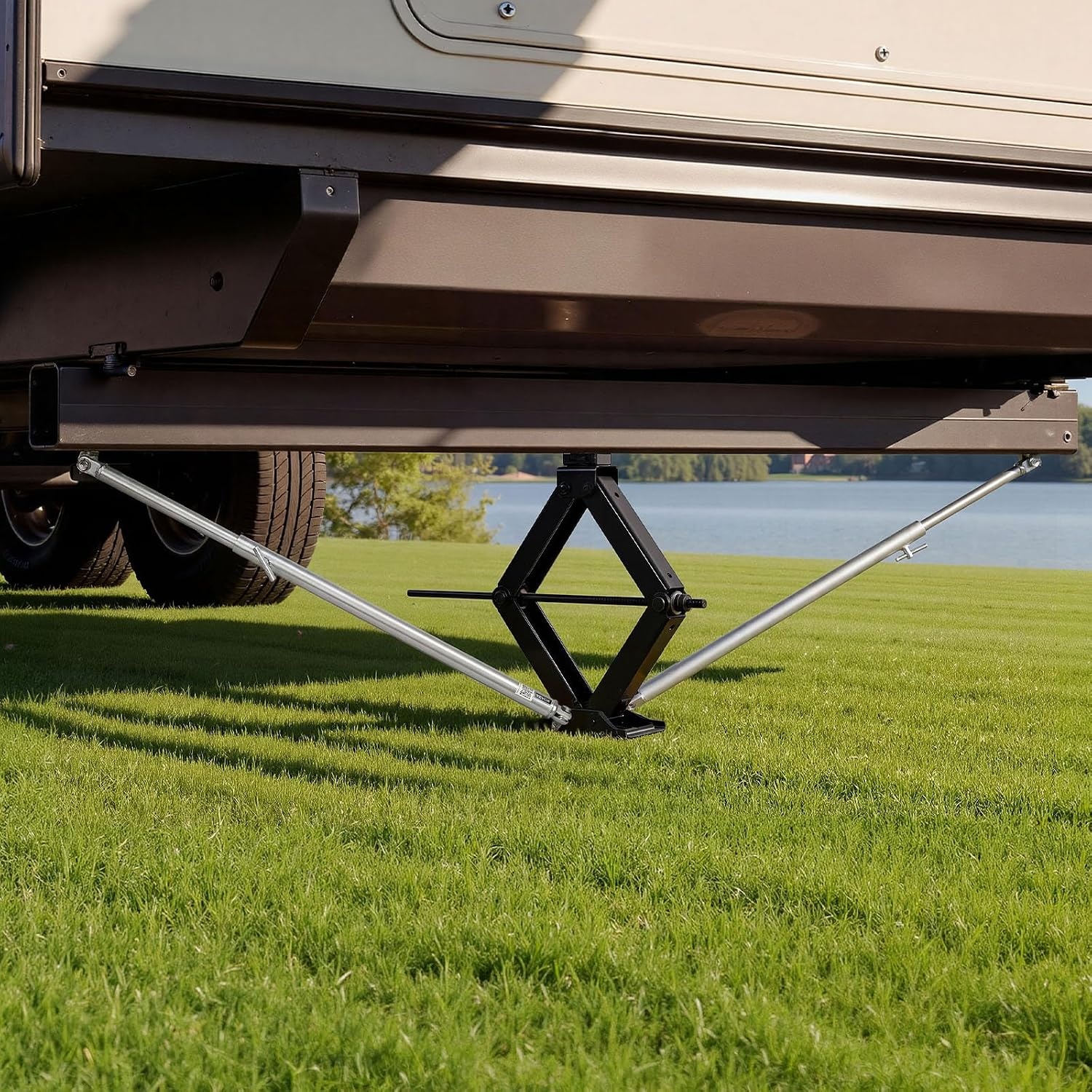 image:imageVEVOR JTs Strong Arm Jack Stabilizer Kit 191023 Fits for 5th Wheel RV and Travel Trailer Kit FifthWheel Jack Stabilizer for Telescopic System Reduces Chassis Movement Easy BoltOn Installation45 x 16 x 16 in