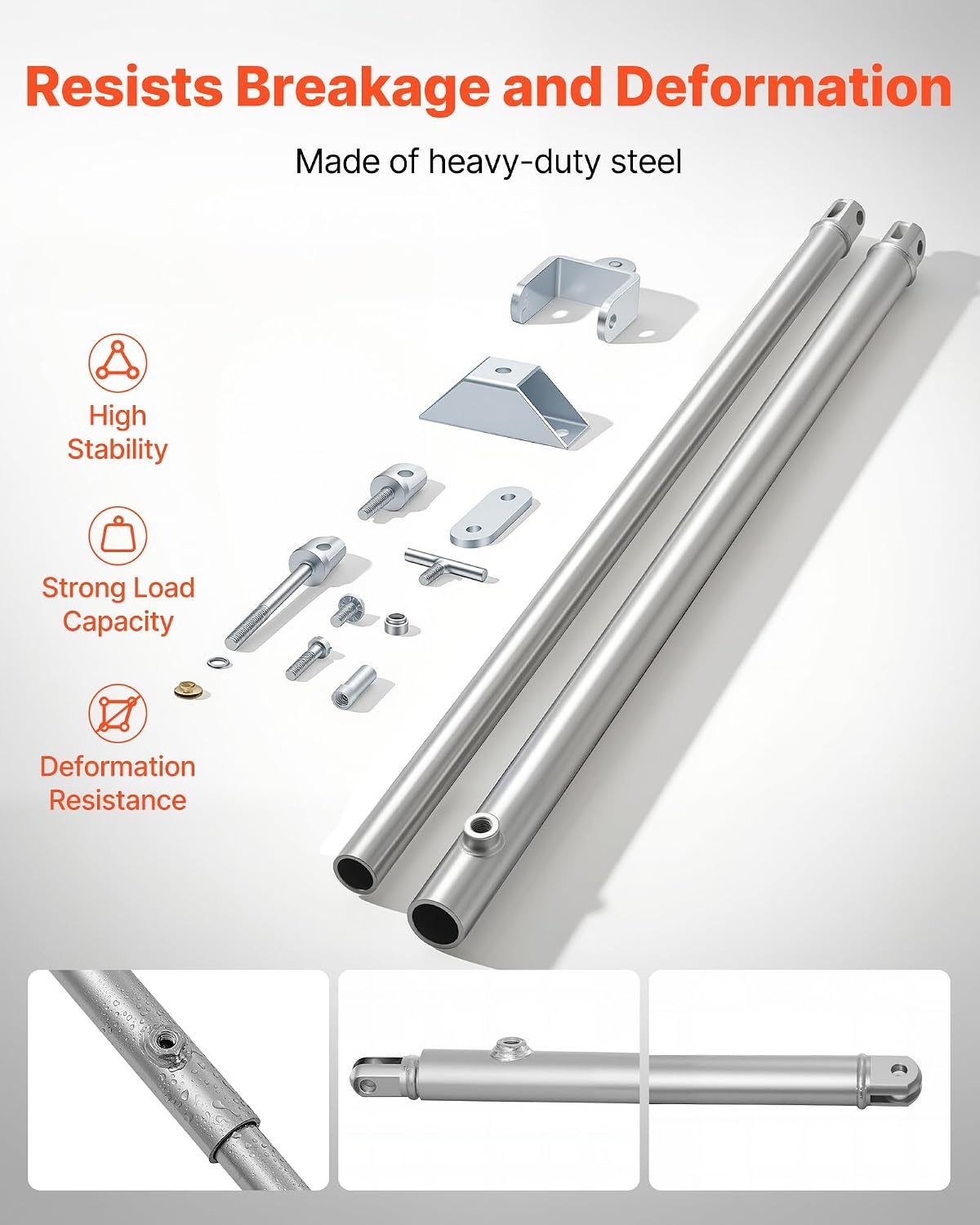 image:imageVEVOR JTs Strong Arm Jack Stabilizer Kit 191023 Fits for 5th Wheel RV and Travel Trailer Kit FifthWheel Jack Stabilizer for Telescopic System Reduces Chassis Movement Easy BoltOn Installation45 x 16 x 16 in
