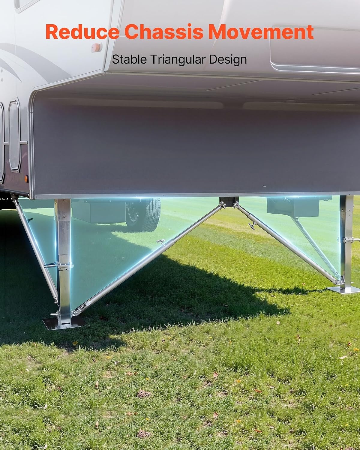 image:imageVEVOR JTs Strong Arm Jack Stabilizer Kit 191023 Fits for 5th Wheel RV and Travel Trailer Kit FifthWheel Jack Stabilizer for Telescopic System Reduces Chassis Movement Easy BoltOn Installation45 x 16 x 16 in