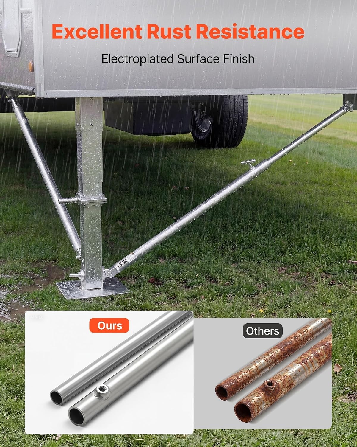 image:imageVEVOR JTs Strong Arm Jack Stabilizer Kit 191023 Fits for 5th Wheel RV and Travel Trailer Kit FifthWheel Jack Stabilizer for Telescopic System Reduces Chassis Movement Easy BoltOn Installation45 x 16 x 16 in