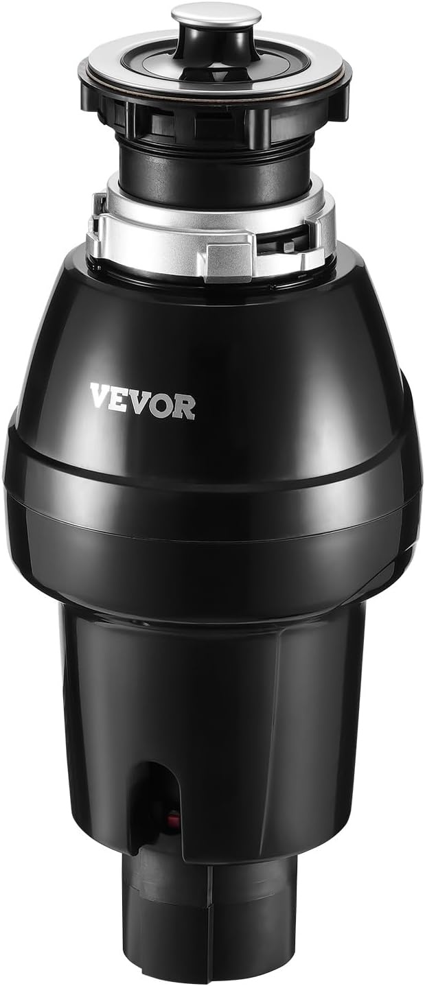 image:imageVEVOR JW301 Garbage 12HP 3450RPM DC Motor Continuous Feed Sink Disposer EZ Connect Food Waste Grinding System with Power Cord and Splash Guard for Kitchen Black34HP 3250RPM