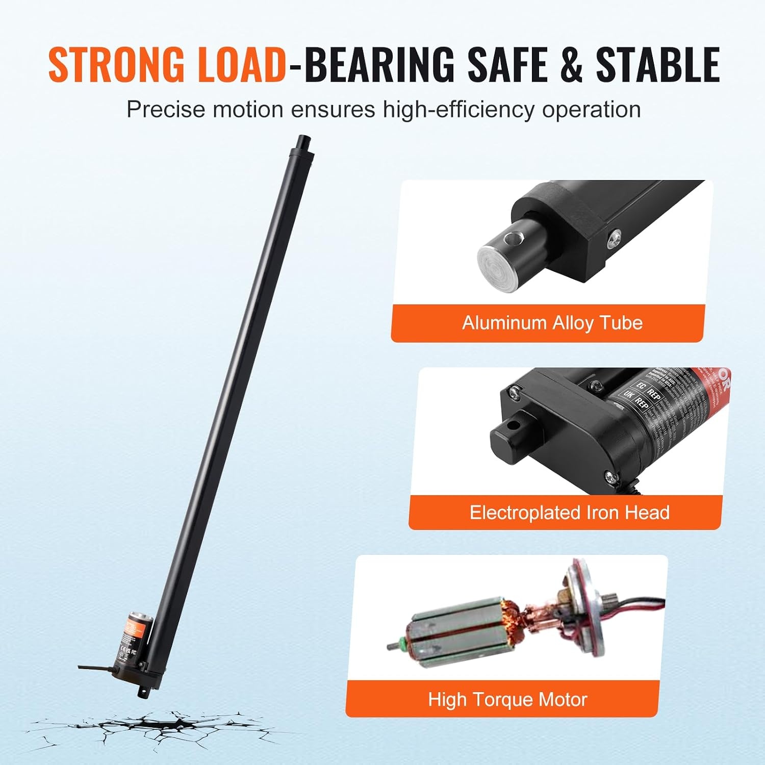 image:imageVEVOR Linear Actuator 12V 12 Inch High Speed 055s Linear Actuator 220lbs1000N Linear Motion Actuator with Mounting Bracket and IP54 Protection246 x 295 x 157 inch