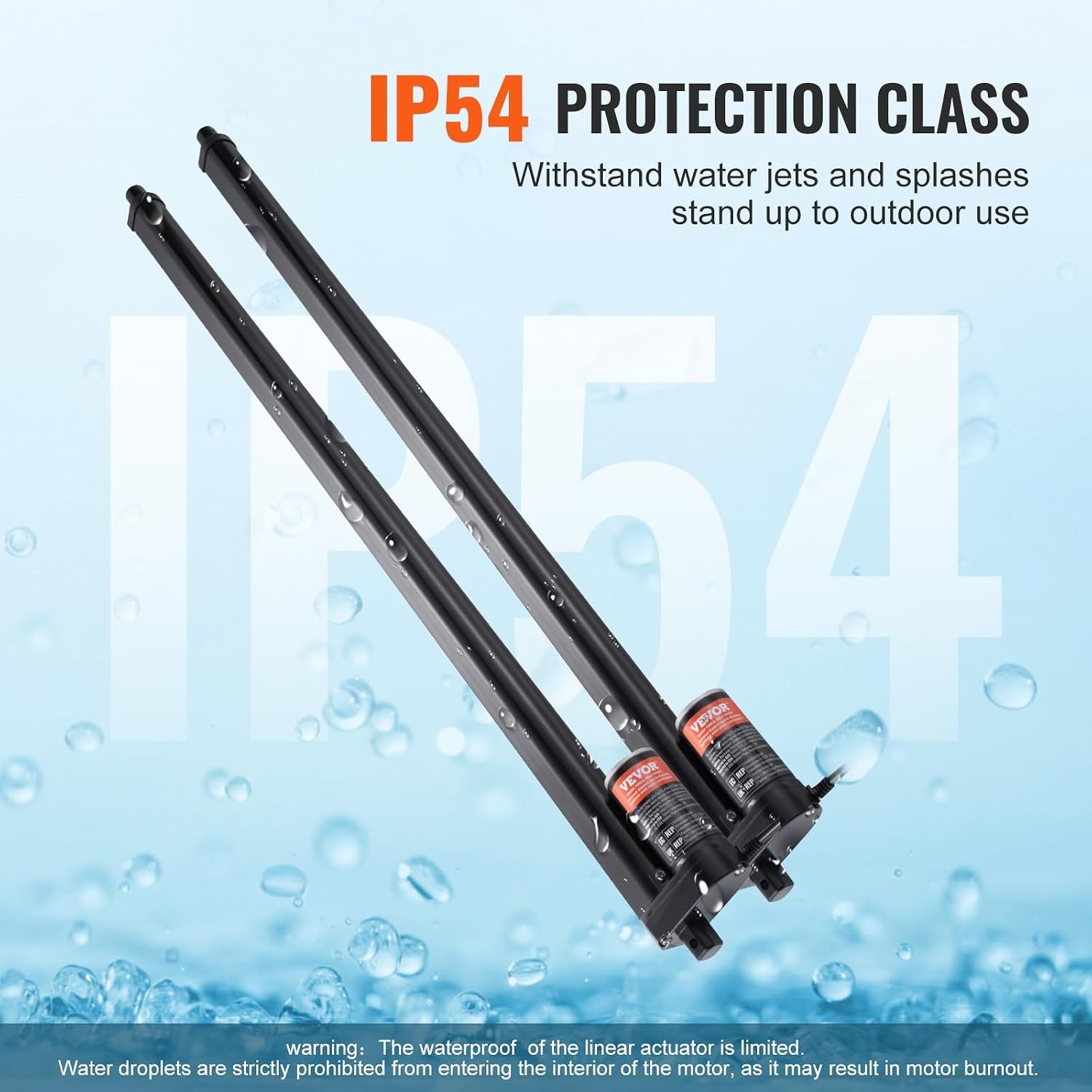 image:imageVEVOR Linear Actuator 12V 12 Inch High Speed 055s Linear Actuator 220lbs1000N Linear Motion Actuator with Mounting Bracket and IP54 Protection30 Inch