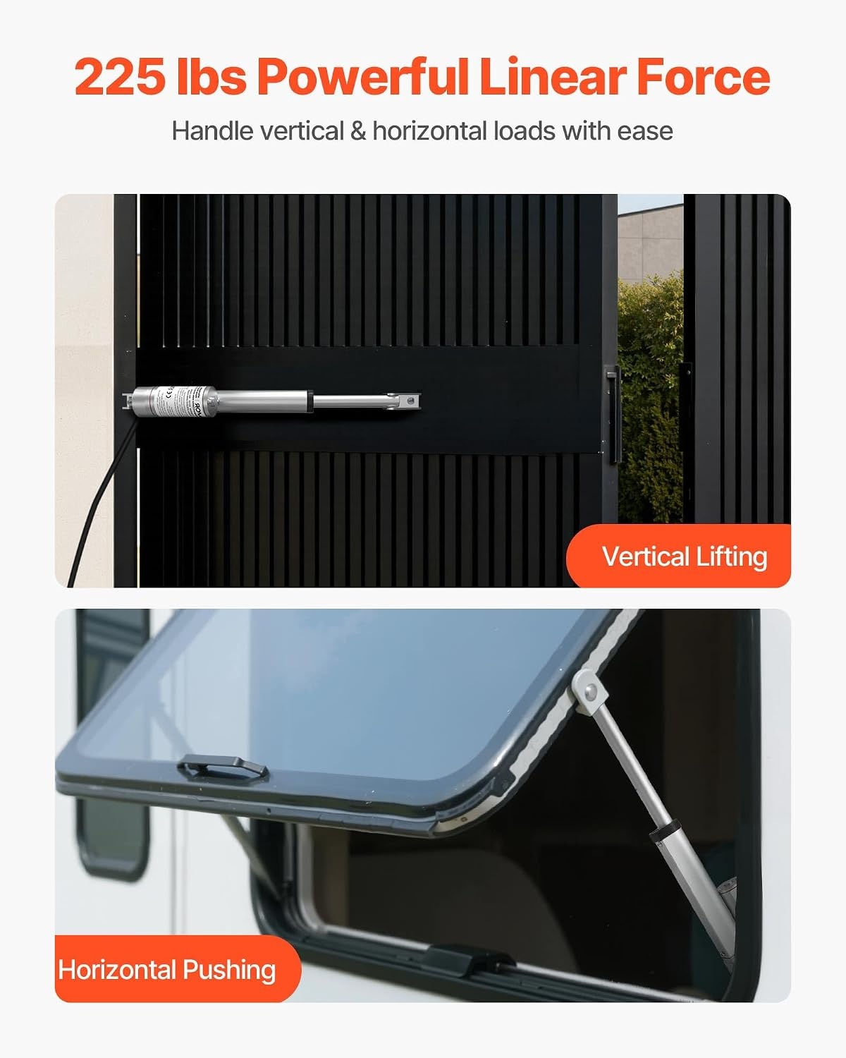 image:imageVEVOR Linear Actuator 12V 12 Inch High Speed 055s Linear Actuator 220lbs1000N Linear Motion Actuator with Mounting Bracket and IP54 Protection4 Inch