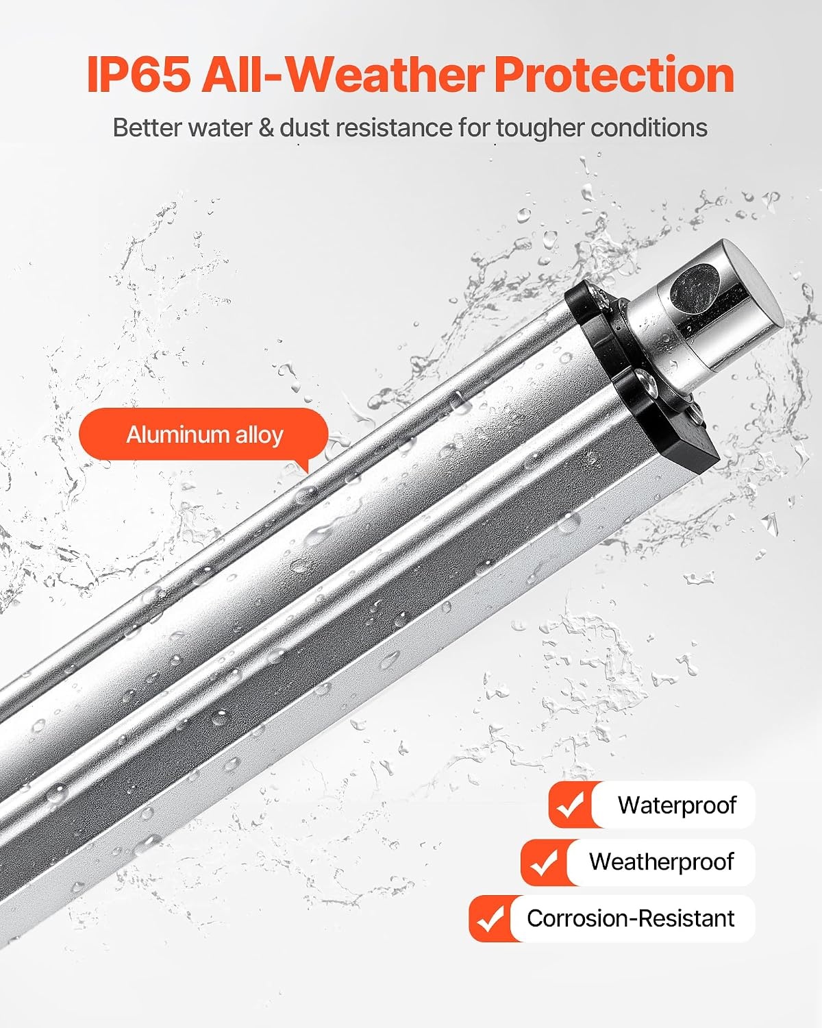 image:imageVEVOR Linear Actuator 12V 20 Inch Waterproof IP65 Linear Actuator 660lbs3000N 019s Linear Motion Actuator with Mounting Bracket for Outdoor Use12 Inch