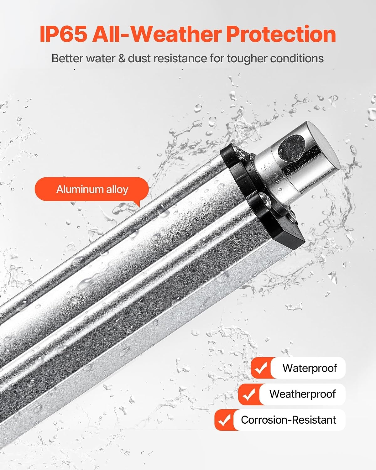 image:imageVEVOR Linear Actuator 12V 20 Inch Waterproof IP65 Linear Actuator 660lbs3000N 019s Linear Motion Actuator with Mounting Bracket for Outdoor Use6 Inch