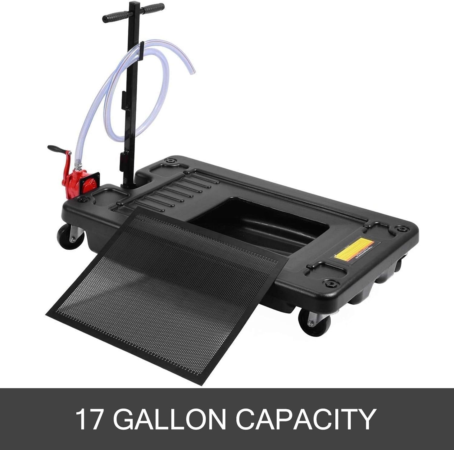 image:imageVEVOR Low Profile Oil Drain Pan 25 Gal Oil Drain Pan with 110V HighFlow Electric Pump Large Capacity Oil Change Pan with 72ft Hose amp Folding Handle Rolling Oil Drain Cart for Trucks Buses RVsFloral