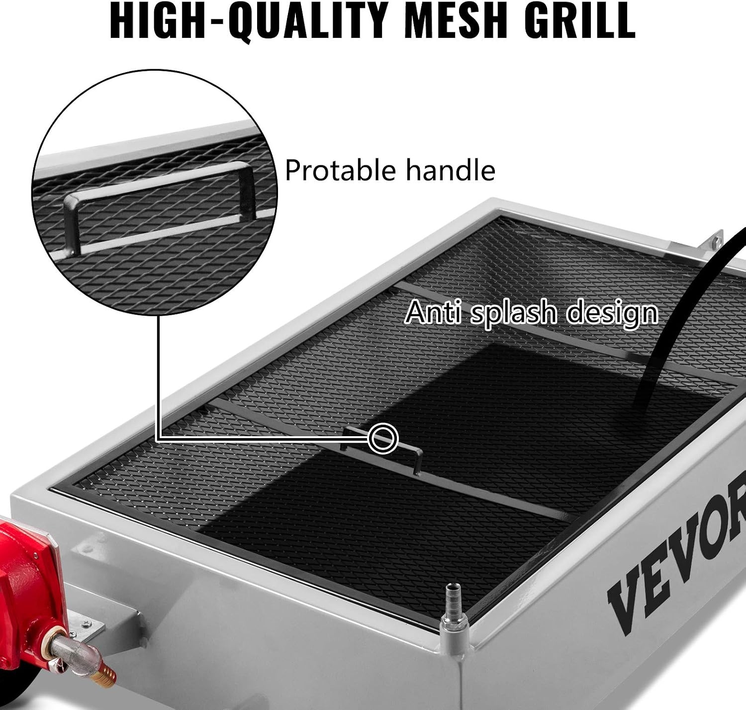 image:imageVEVOR Low Profile Oil Drain Pan 25 Gal Oil Drain Pan with 110V HighFlow Electric Pump Large Capacity Oil Change Pan with 72ft Hose amp Folding Handle Rolling Oil Drain Cart for Trucks Buses RVsCamouflage