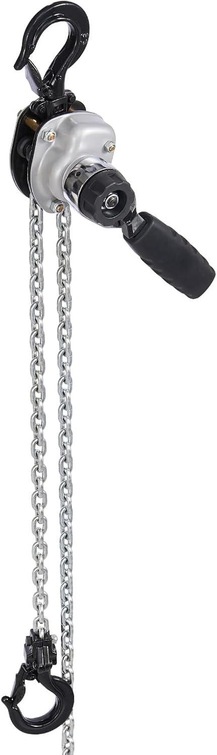image:imageVEVOR Manual Lever Chain Hoist 12T 1100LBS Capacity Heavy Duty Come Along 10FT Lift G80 Alloy Steel Chain with Dual Pawl Mechanical Brake360Rotating Hooks for Warehouse Construction Garage1100LBS 10FT