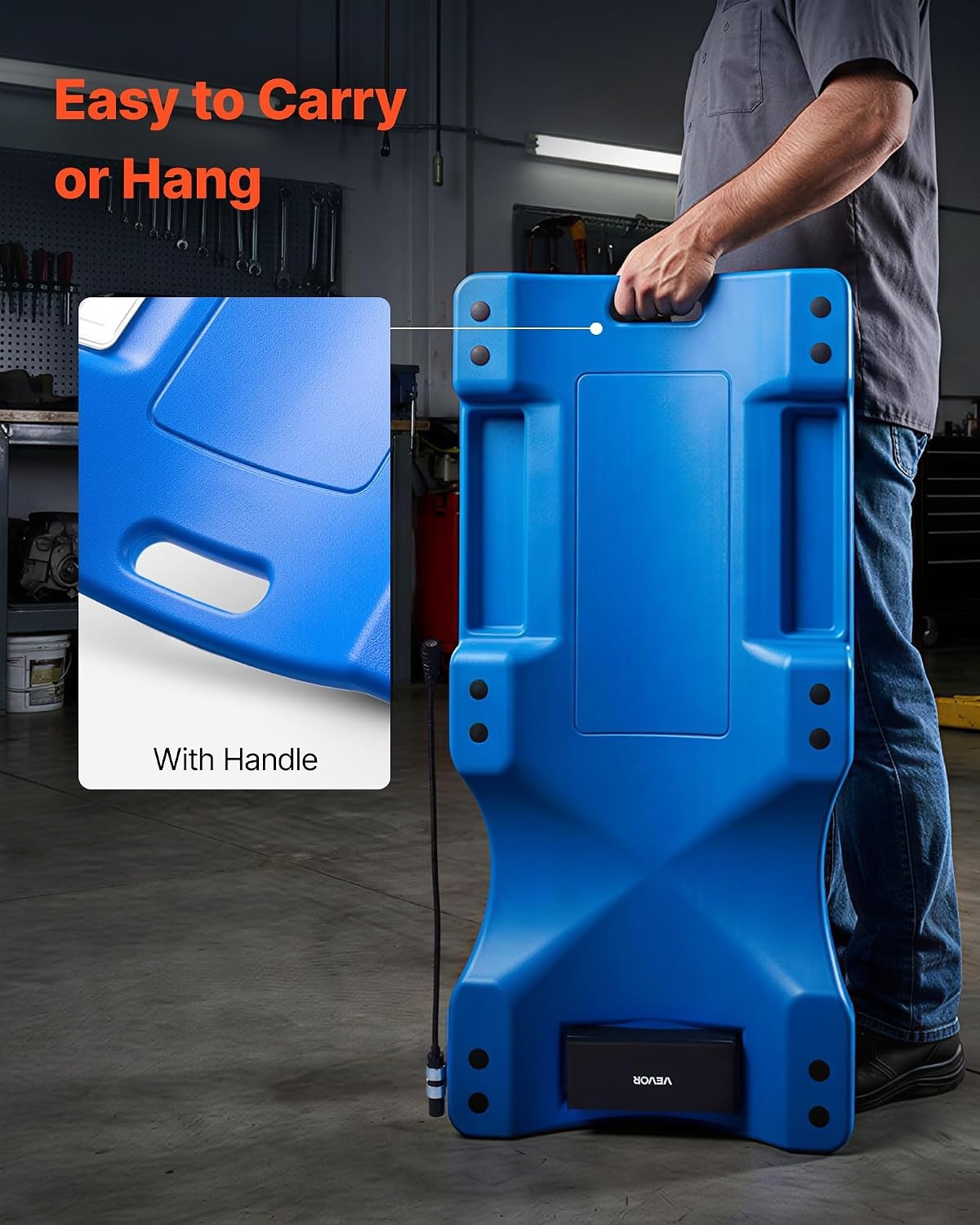 image:imageVEVOR Mechanic Garage Creeper 40Inch 300 lbs Capacity Automotive Rolling Creeper with 6 Casters Adjustable Cushioned Headrest Heavy Duty Steel Frame Low Profile for Garages Repair Shops and DIYBlue