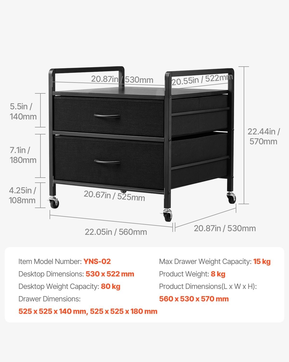 image:imageVEVOR Mini Fridge Stand with Storage 198 lbs Mini Fridge Table with Movable Storage Cart amp Swivel Wheels Beverage Refrigerator Stand for Coffee Bar Mini Fridge Organizer for Home Dorm Light BrownBlack