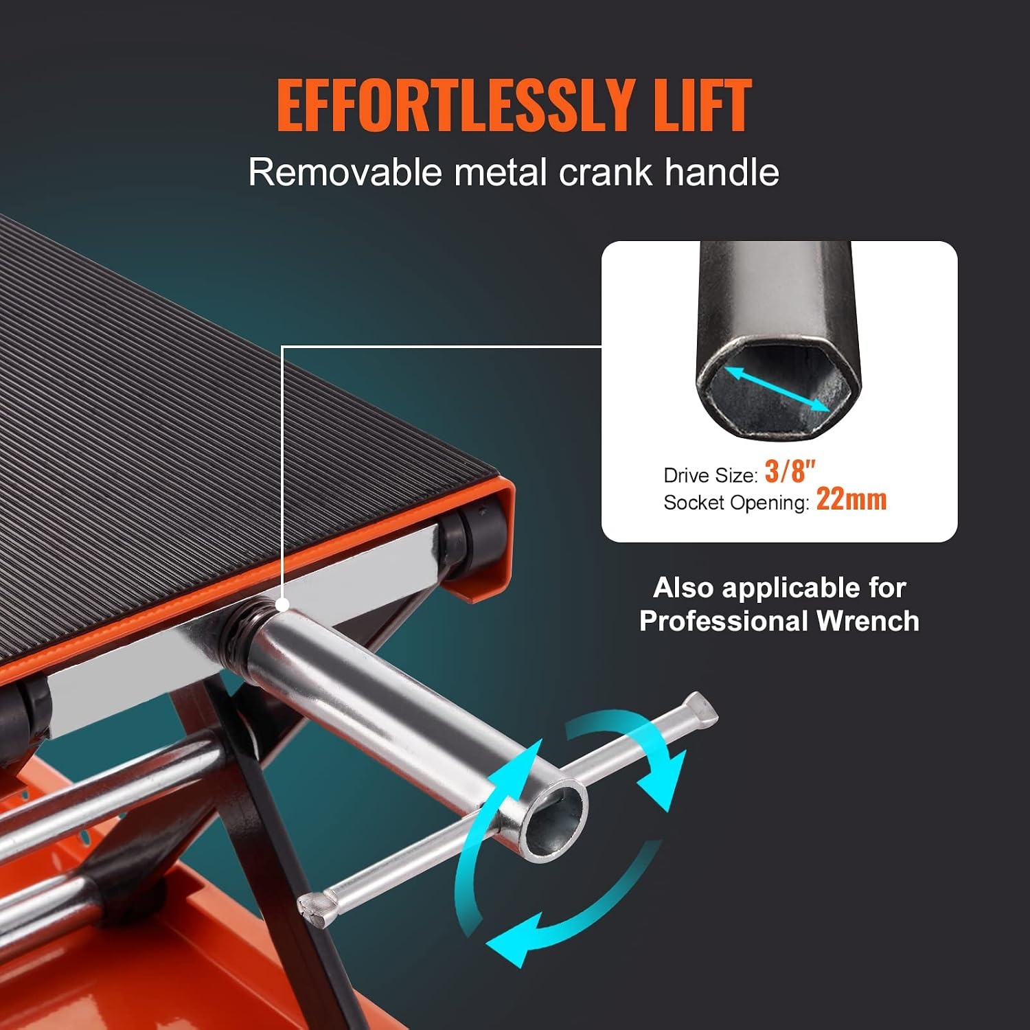 image:imageVEVOR Motorcycle Lift 1100 LBS Motorcycle Scissor Lift Jack with Wide Deck amp Safety Pin 37138 Center Hoist Crank Stand Steel Scissor Jack for Street Bikes Cruiser Bikes Touring Motorcycles Steel Scissor Jack with Lock Pin 37138 Center Hoist Crank Stand for Street Bikes Cruiser Bikes Touring MotorcyclesOrangeBlack