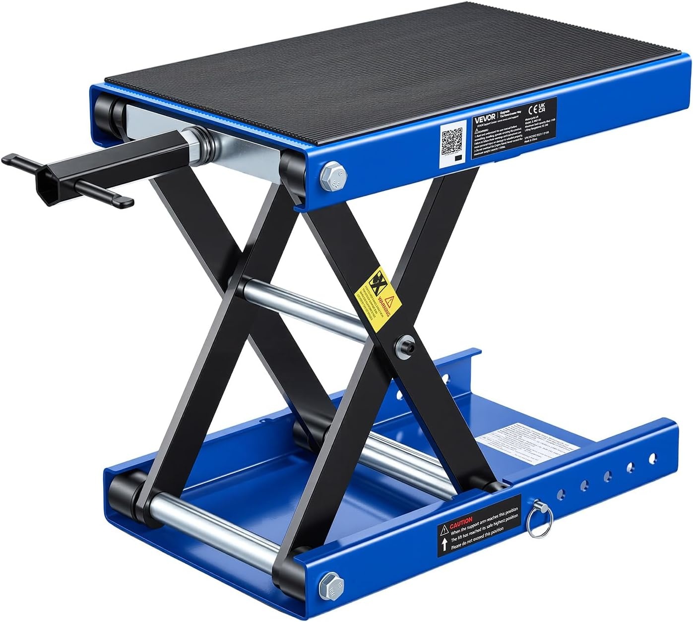 image:imageVEVOR Motorcycle Lift 1100 LBS Motorcycle Scissor Lift Jack with Wide Deck amp Safety Pin 37138 Center Hoist Crank Stand Steel Scissor Jack for Street Bikes Cruiser Bikes Touring Motorcycles Steel Scissor Jack with Lock Pin 37138 Center Hoist Crank Stand for Street Bikes Cruiser Bikes Touring MotorcyclesBlue