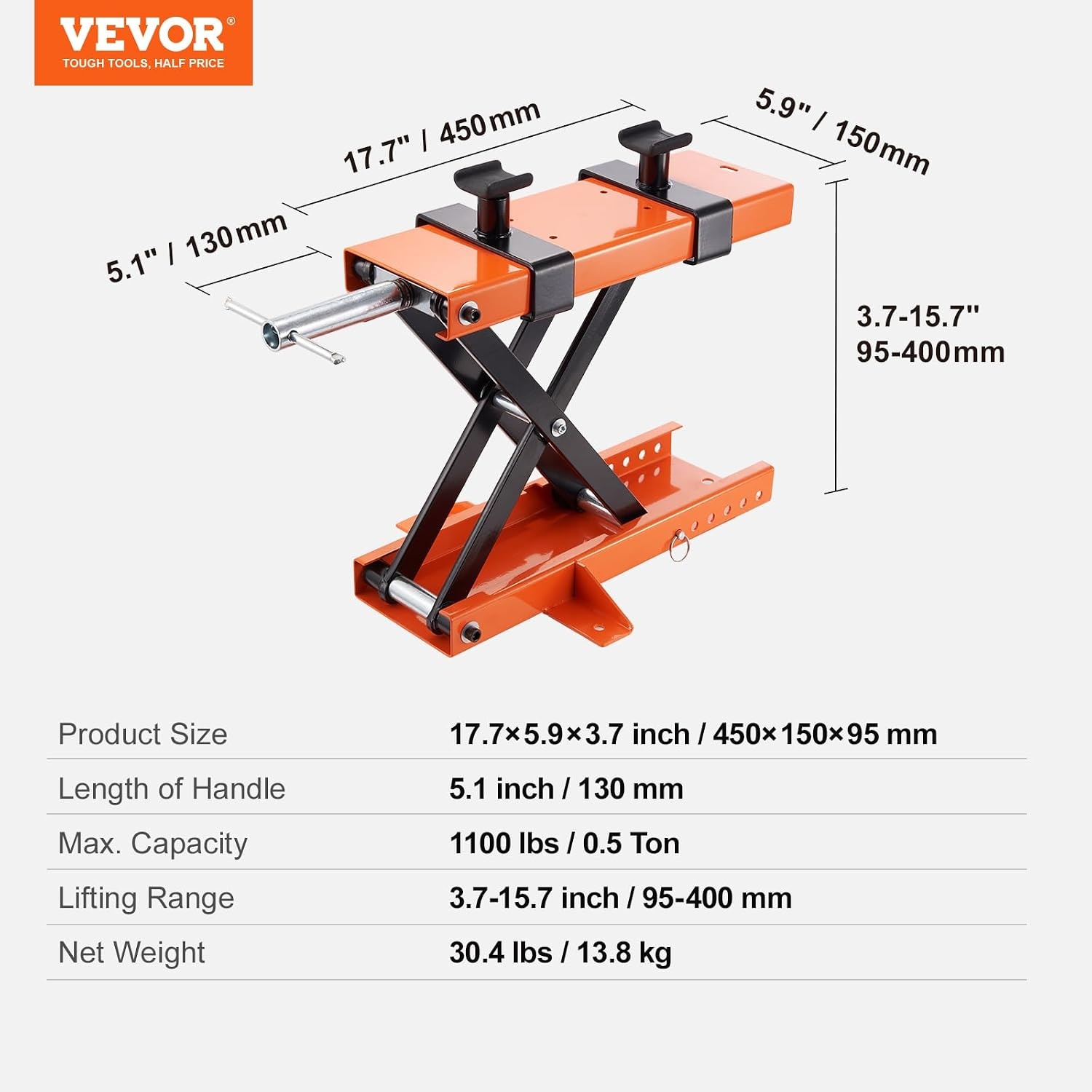 image:imageVEVOR Motorcycle Lift 1100lbs ATV Scissor Lift Jack with Dolly amp Hand Crank Garage Repair Center Hoist Crank Stand with Wide Deck and Tool Tray for Street Bikes Cruiser Bikes Touring Motorcycles Garage Repair Center Hoist Crank Stand with Wide Deck and Tool Tray for Street Bikes Cruiser Bikes Touring Motorcycles1100 lbsScissorwith Saddle Safety Pin